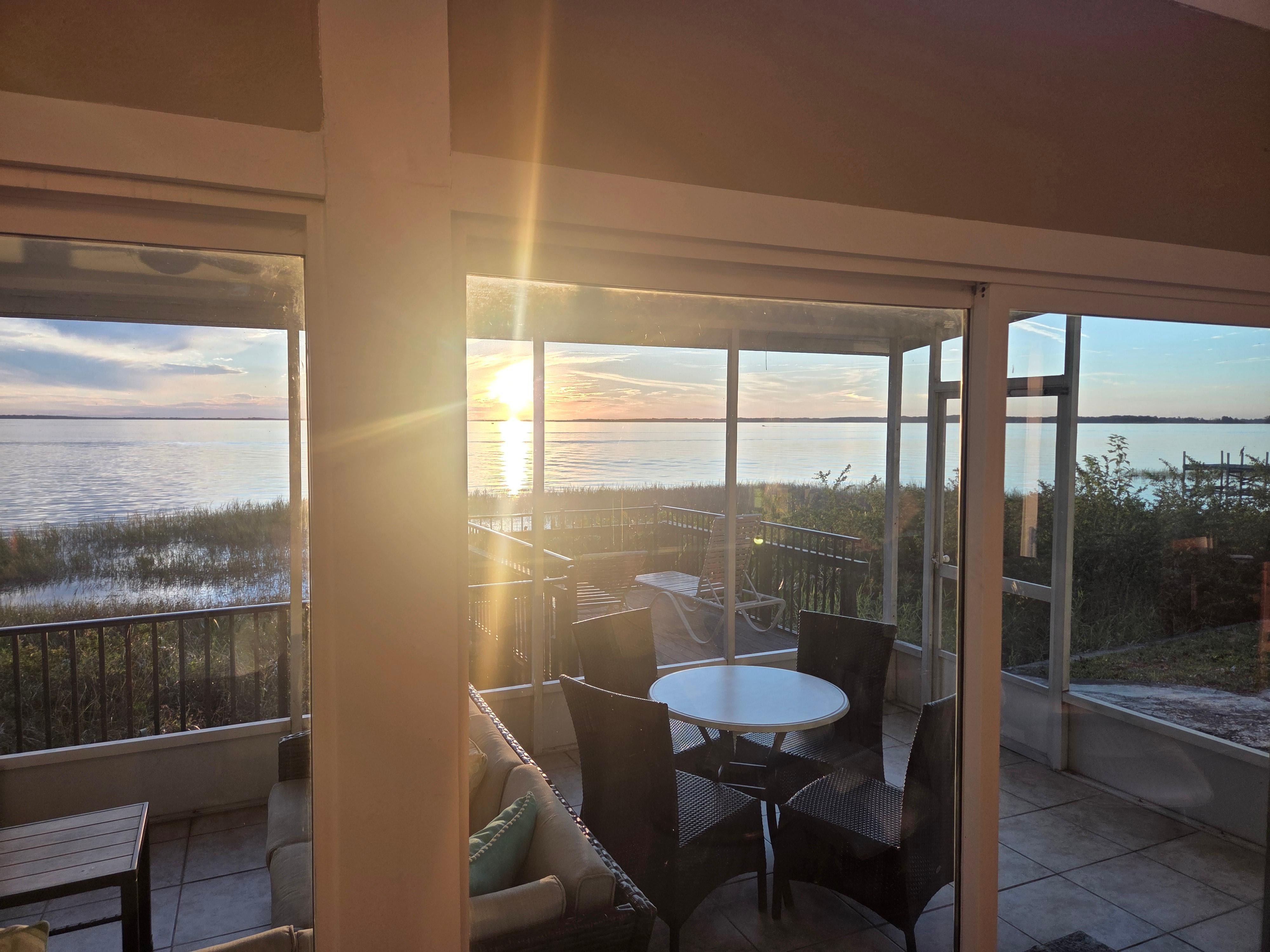 Lake view at sundown