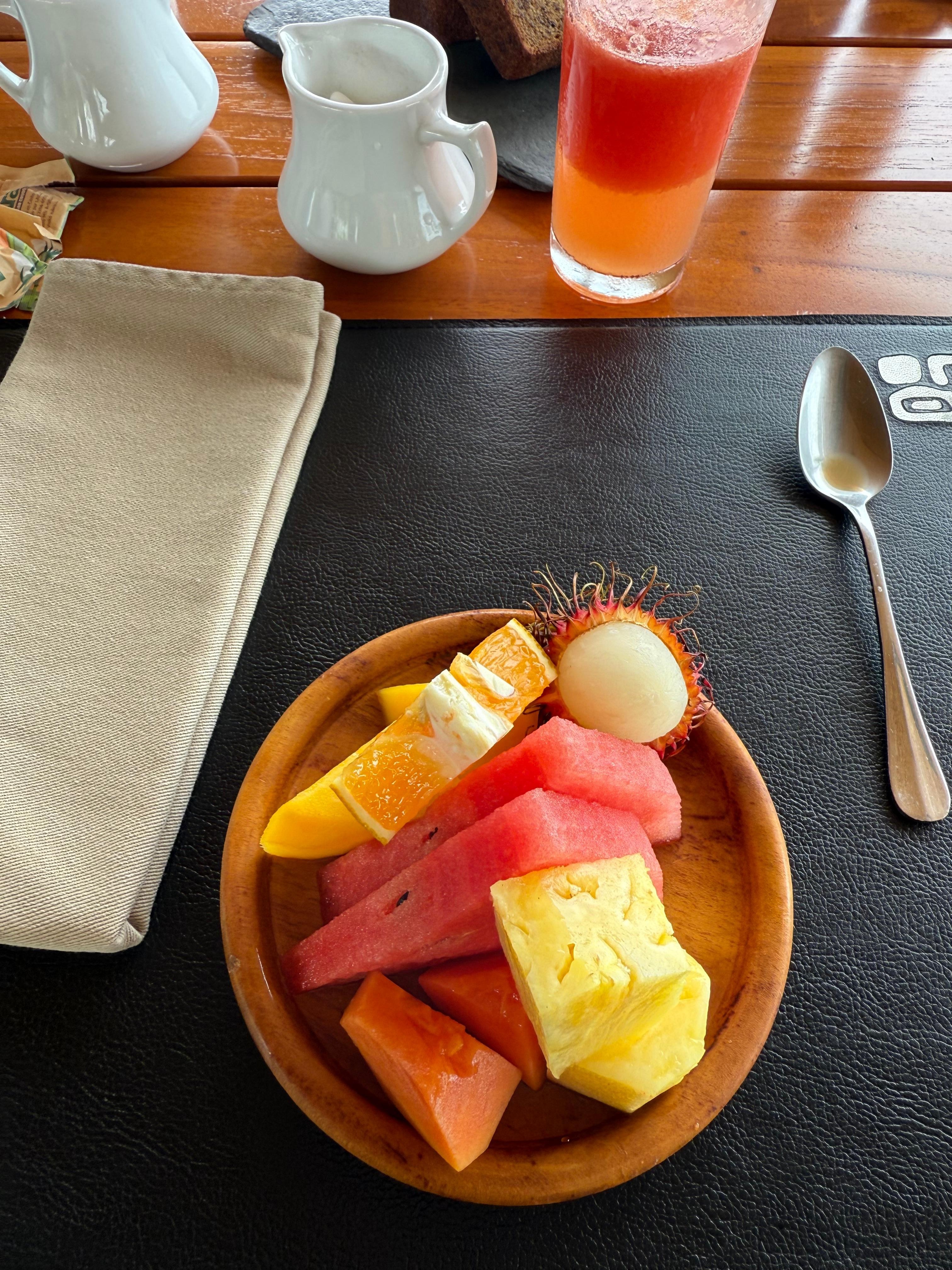 Fresh fruit daily.