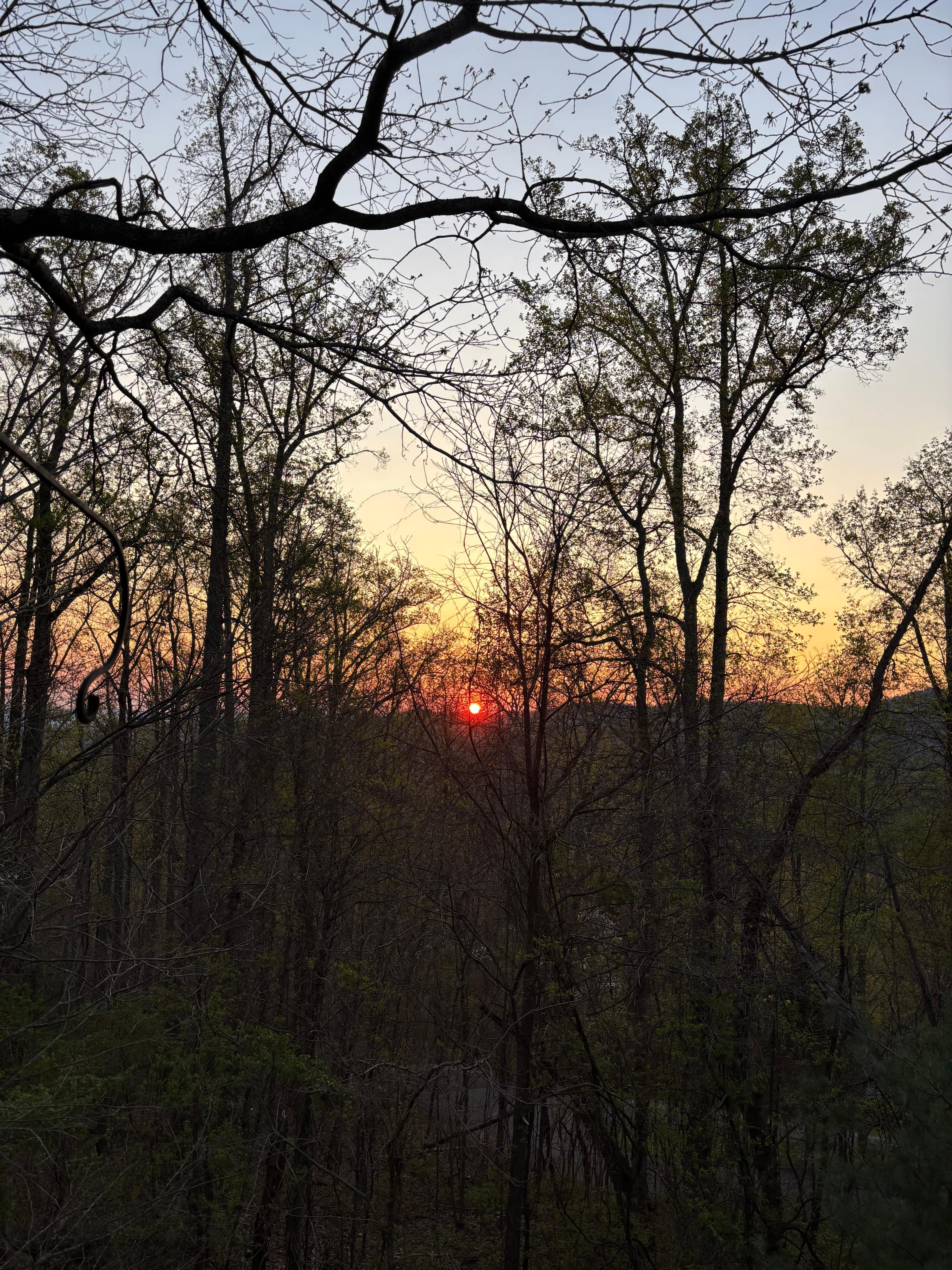 Beautiful sunset from the porch.