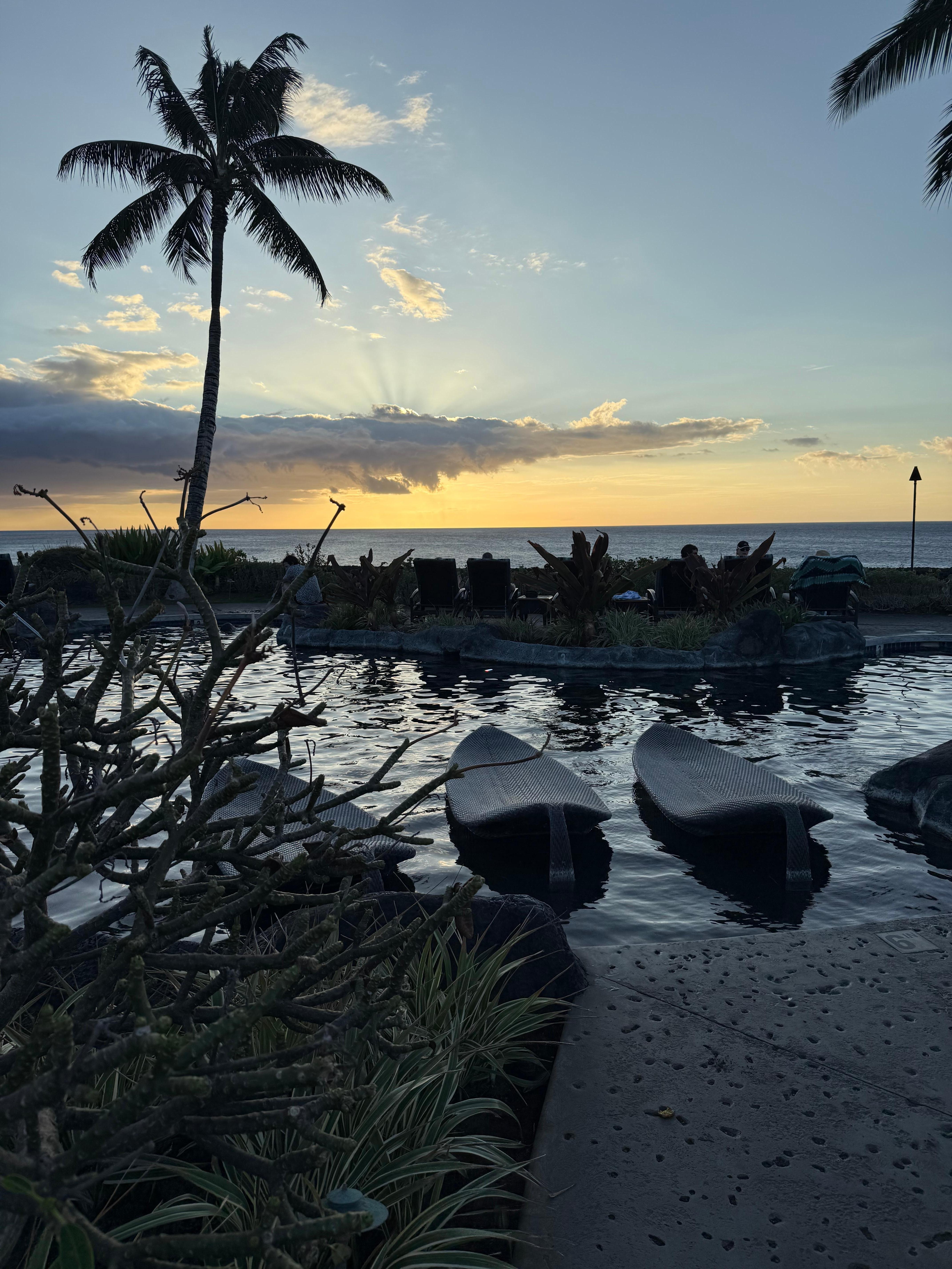 Pool area with great views. 