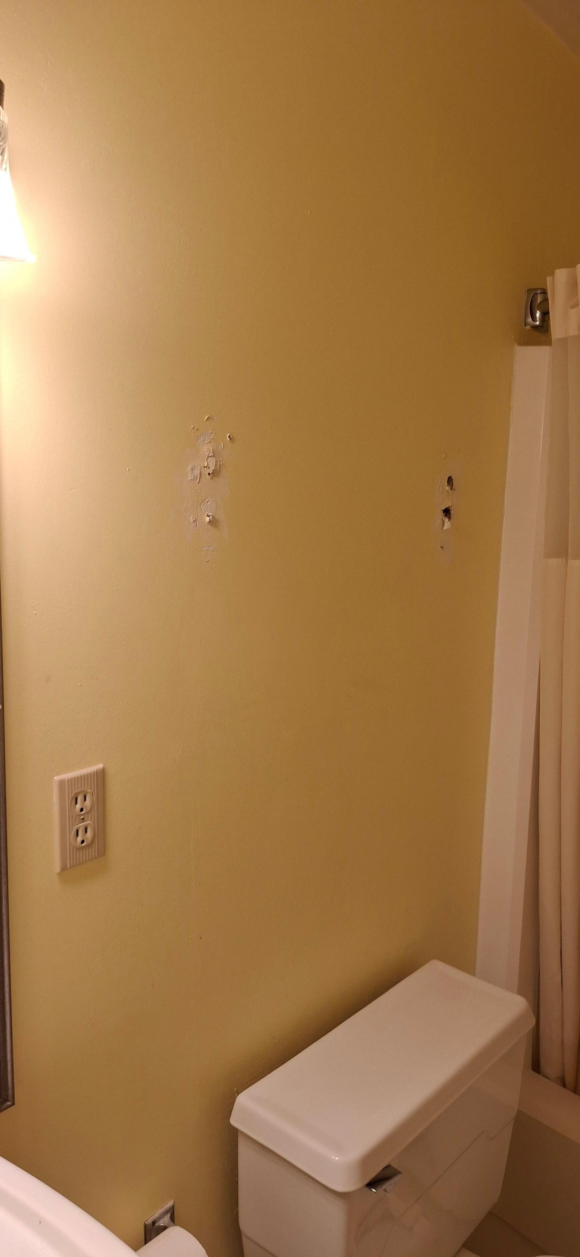 Missing towel rack