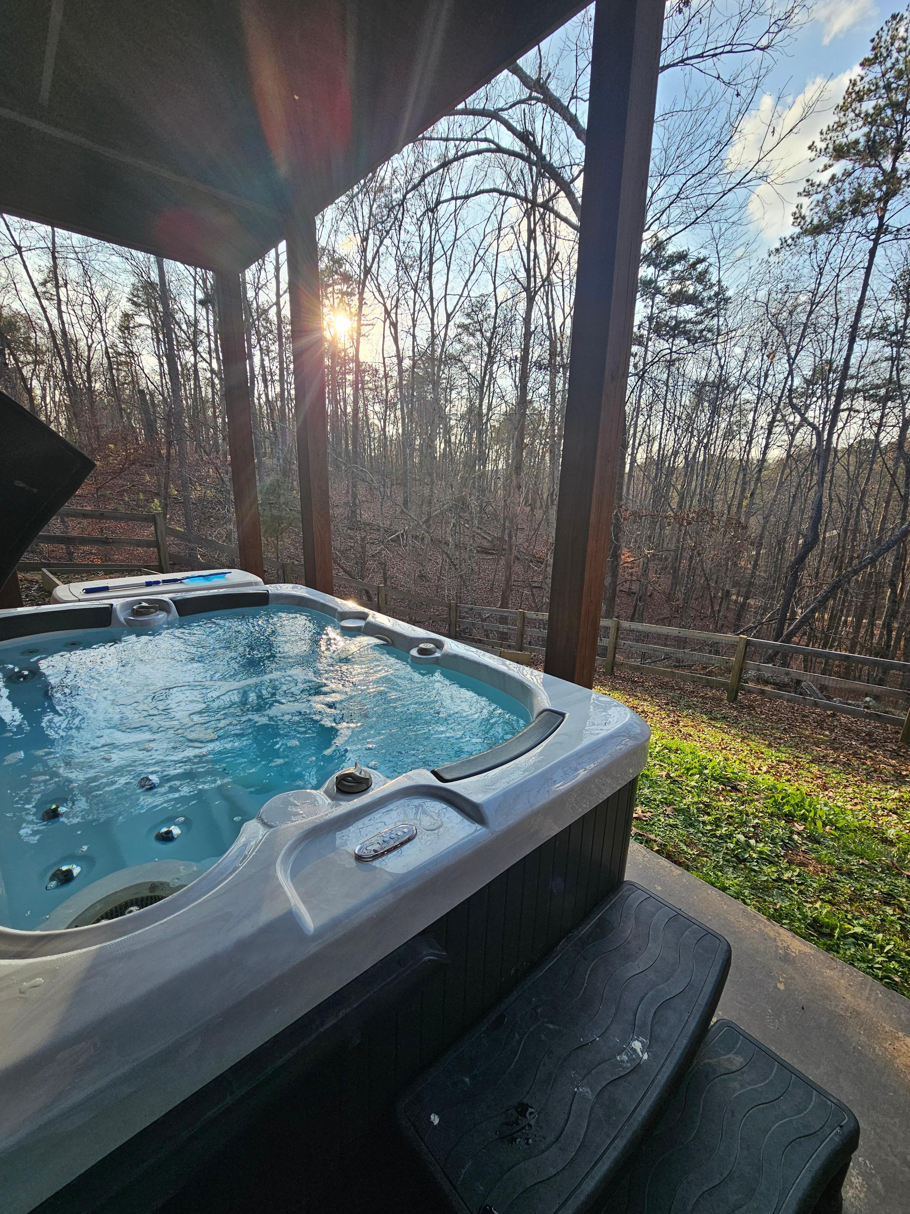 Hot tub with a view.