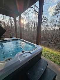 Hot tub with a view.