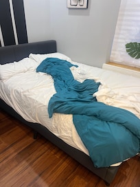 What the bed stayed looked like when we arrived.