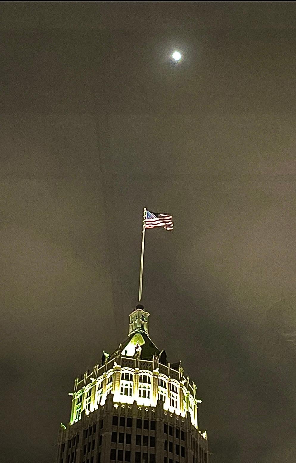 The clouds part are just quickly enough for me to get a picture of the beautiful full moon