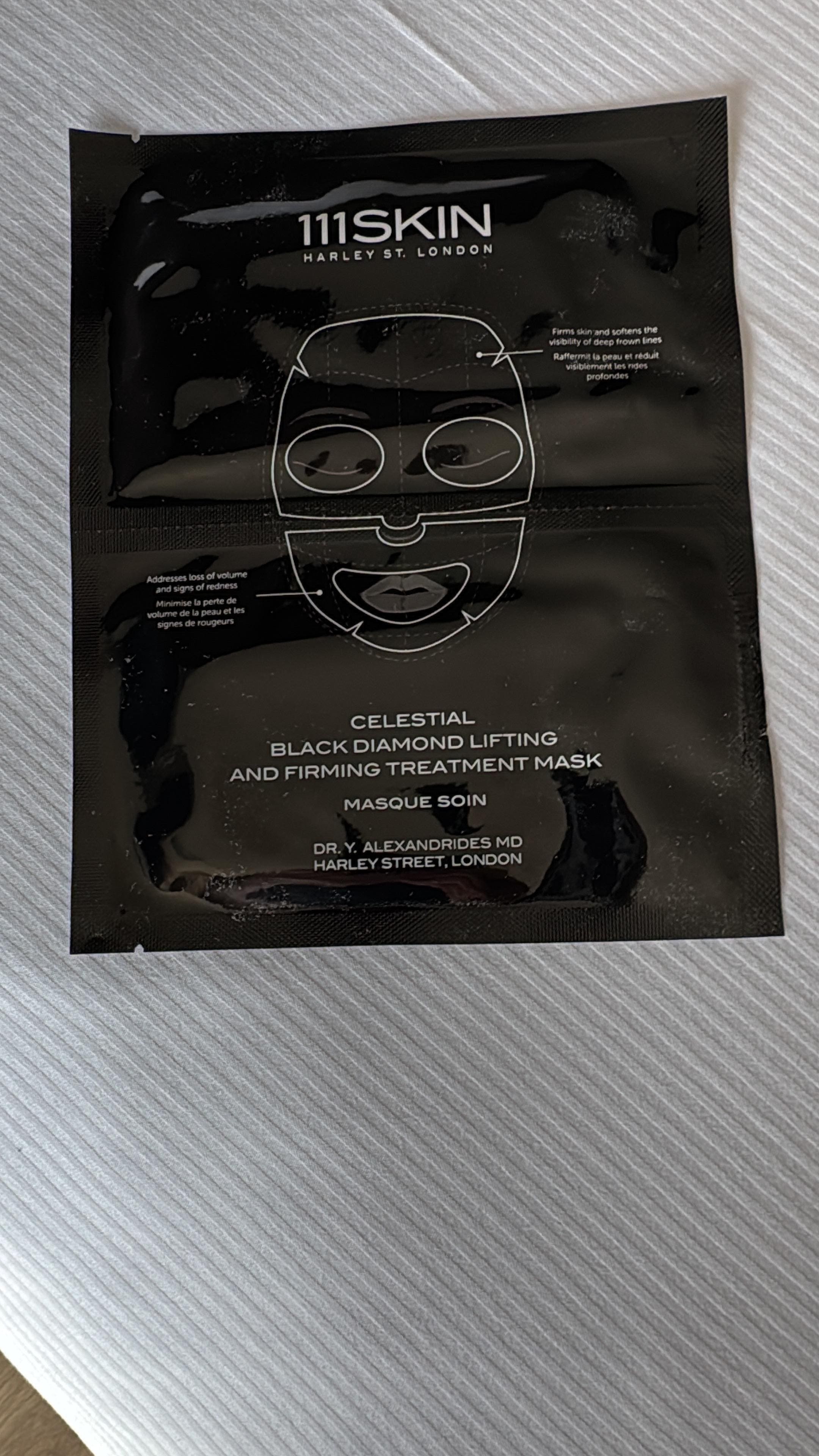 Compliments spa face mask in the room 