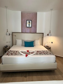 Detalles de la habitación en luna de miel