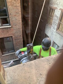 2 days, from 7.30 am workmen working outside the window.