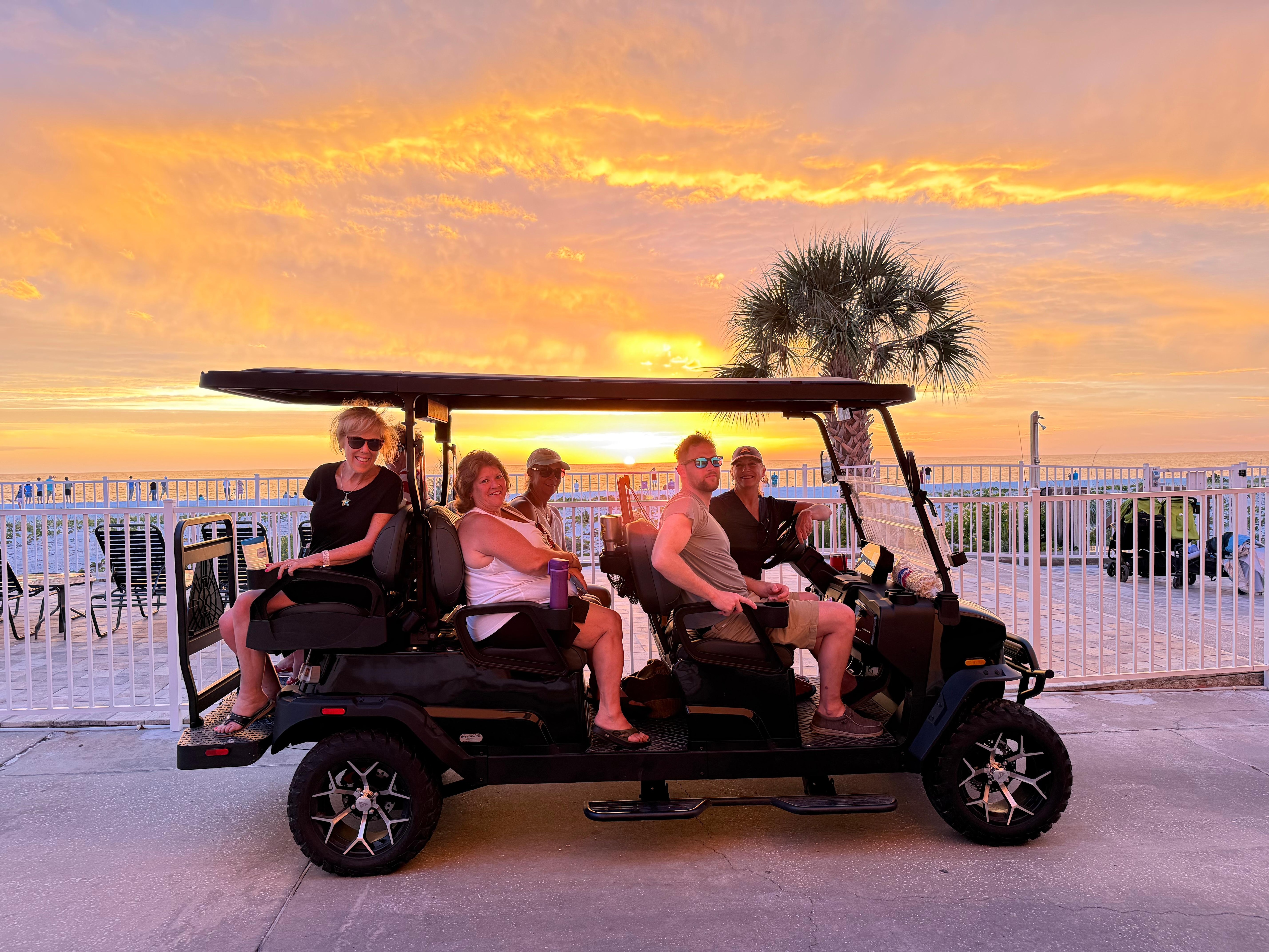 On site golf cart rental!  