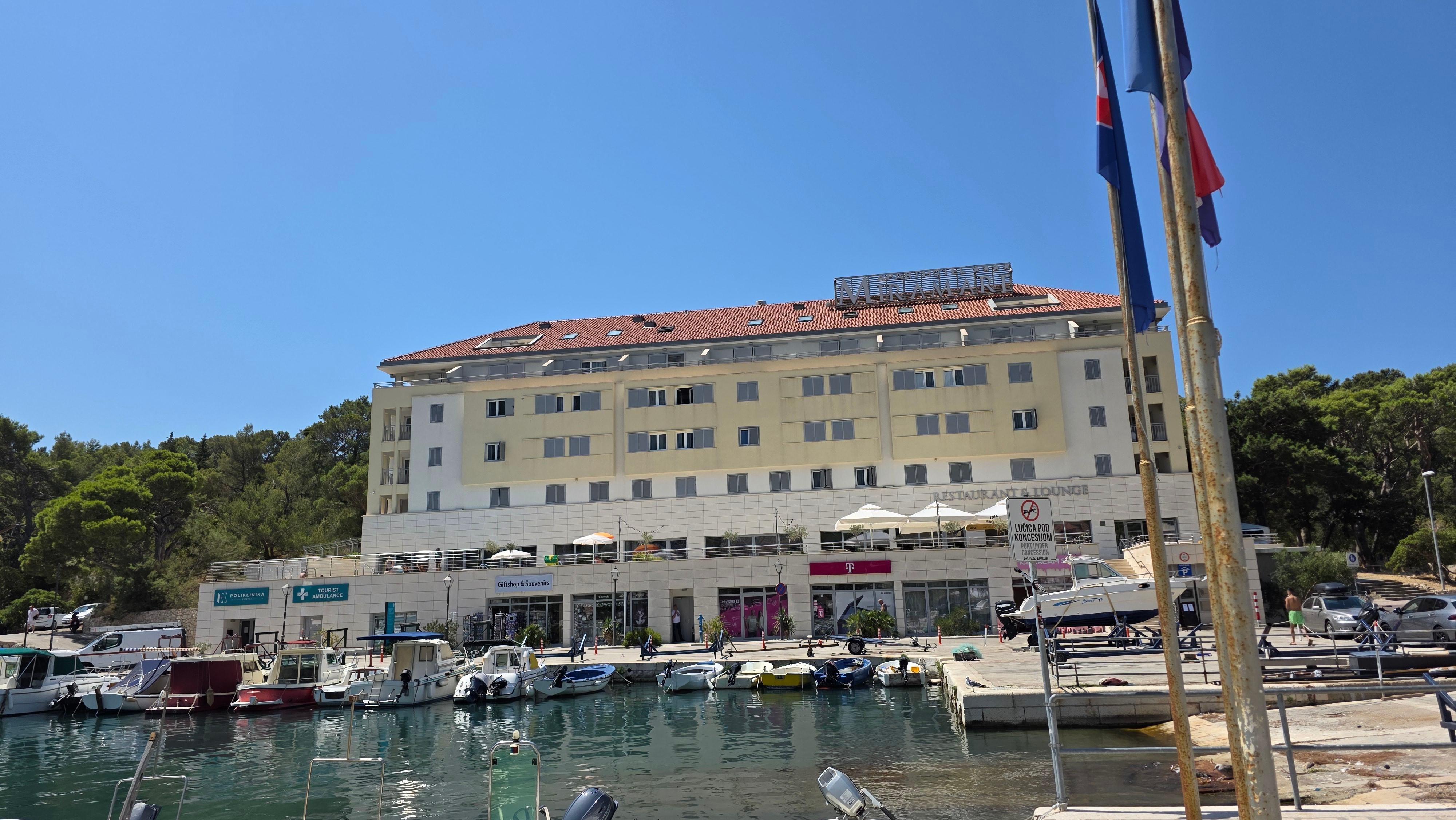 Hotel from the harbour/ promenade