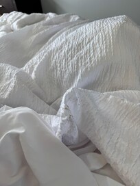 Weird stain on bed sheet… eew.