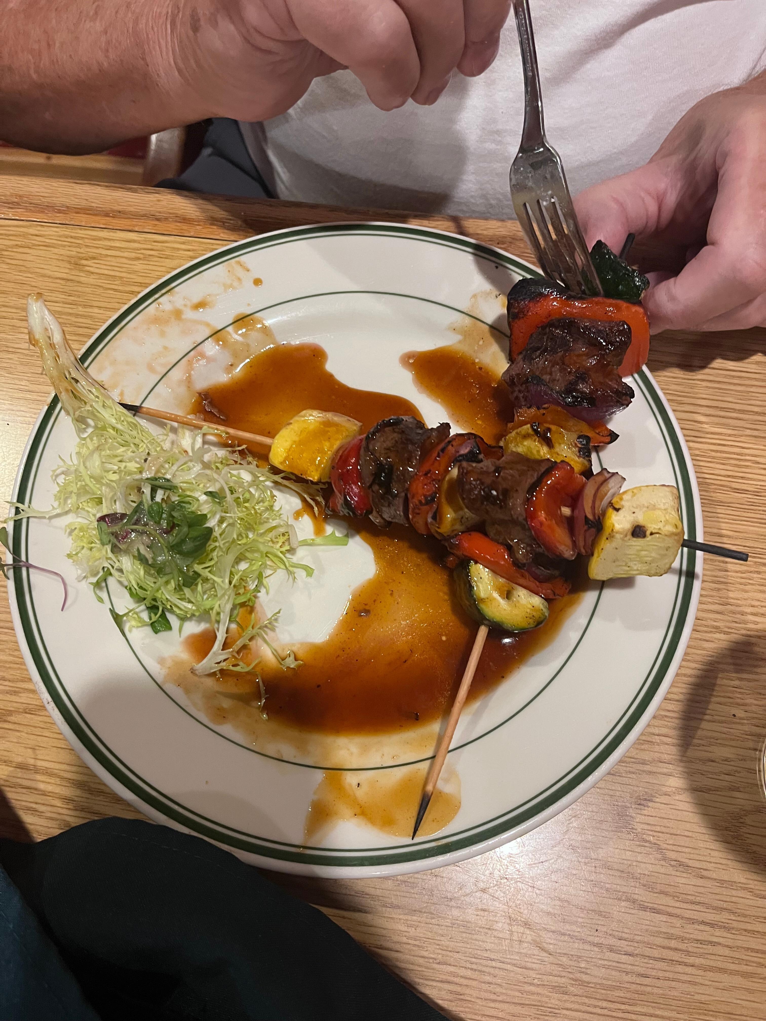 Elk/bison kebab
