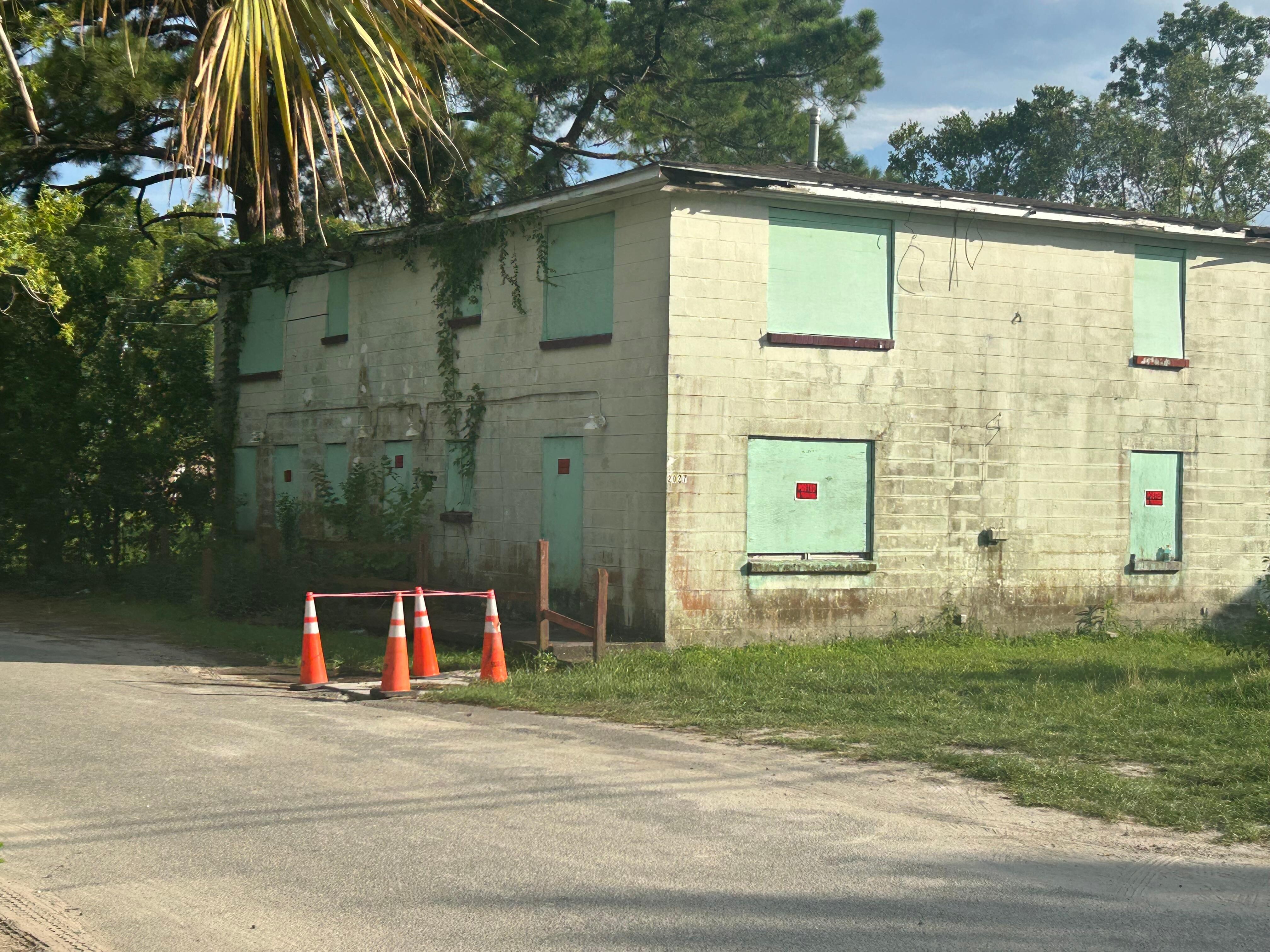 Across street, surrounding area