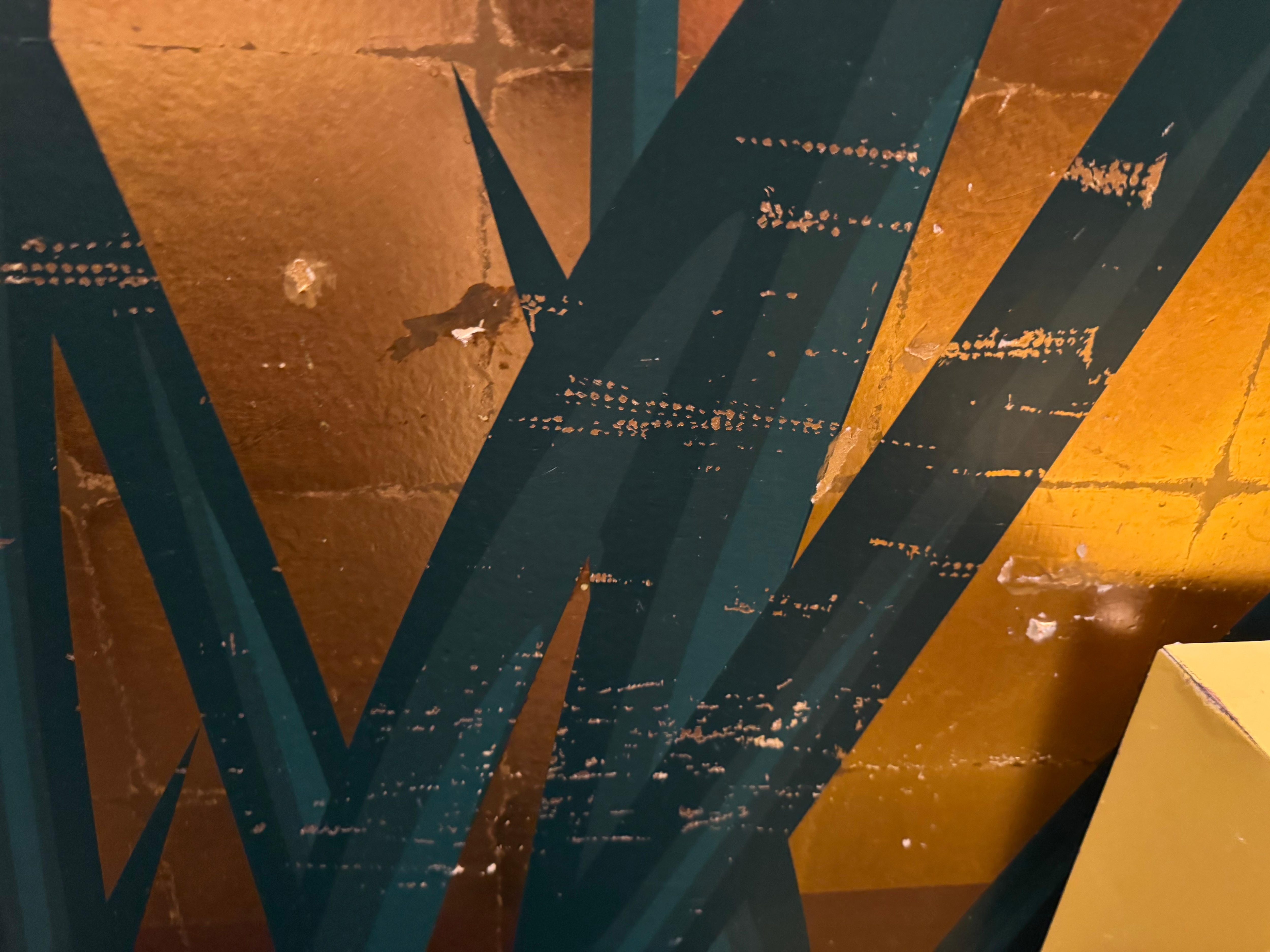 Scratches in hallway walls