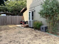 Had to open a gate to get to the entrance. No rail to go up steps. AC outside but it never ran. Dusty entrance. Tacky. Dog fenced yard but grapes hanging, which are poisonous to dogs. Scary. Whole weekend was a disaster for us. We like NICE.