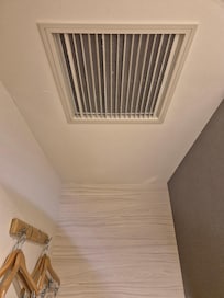 Aircon vent was dusty.