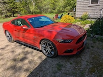 Front lawn with Adirondack chairs.