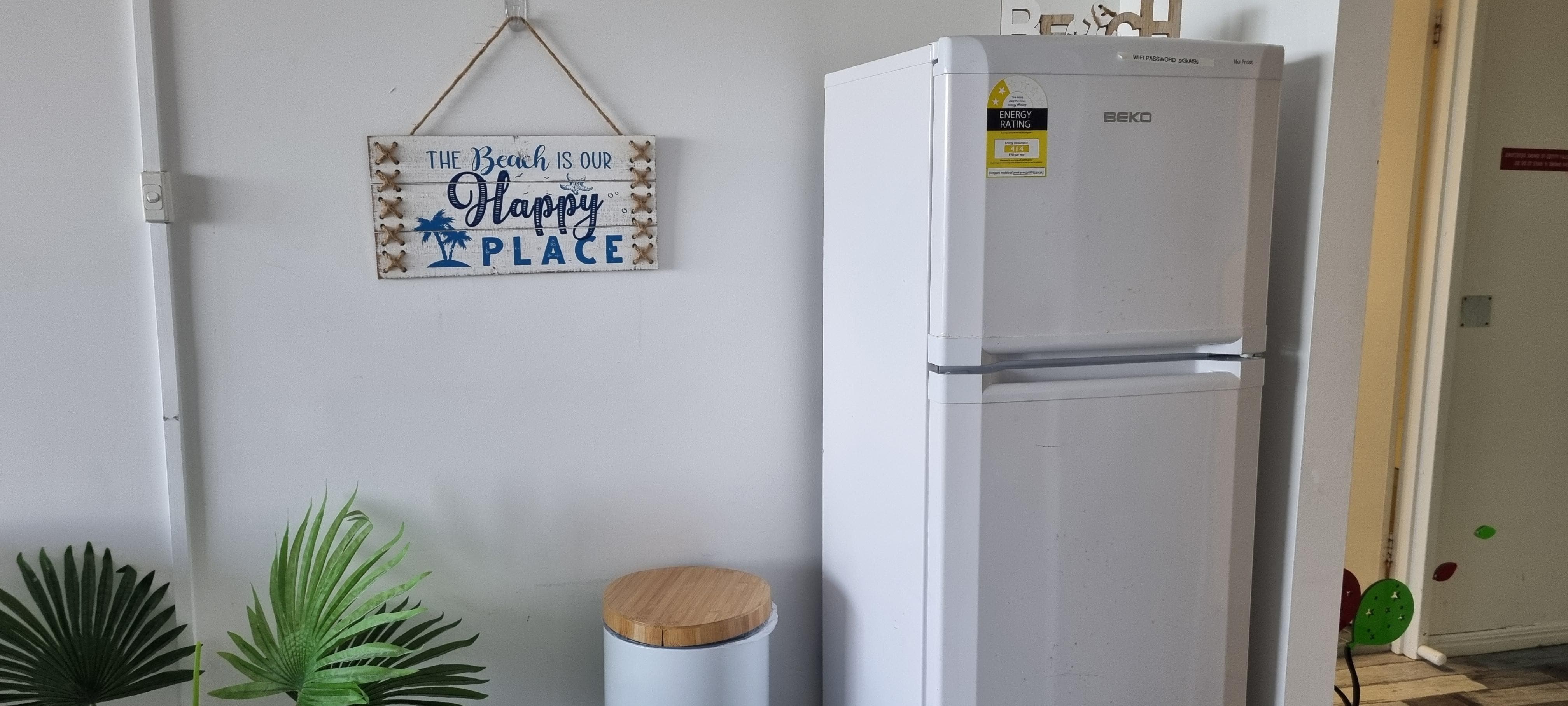 A big fridge, in case for a longer stay.
