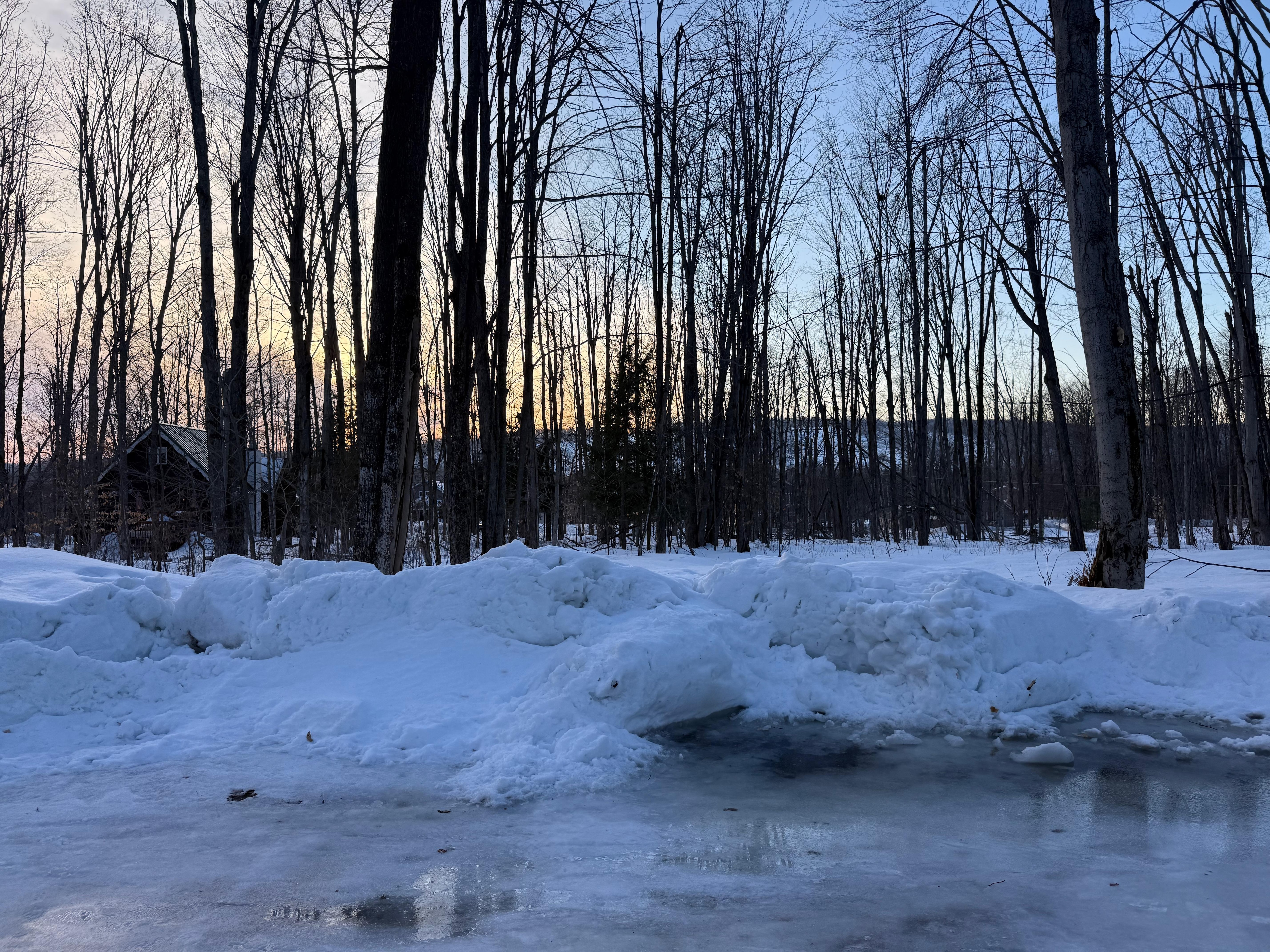 A view of the highlands from the garage.