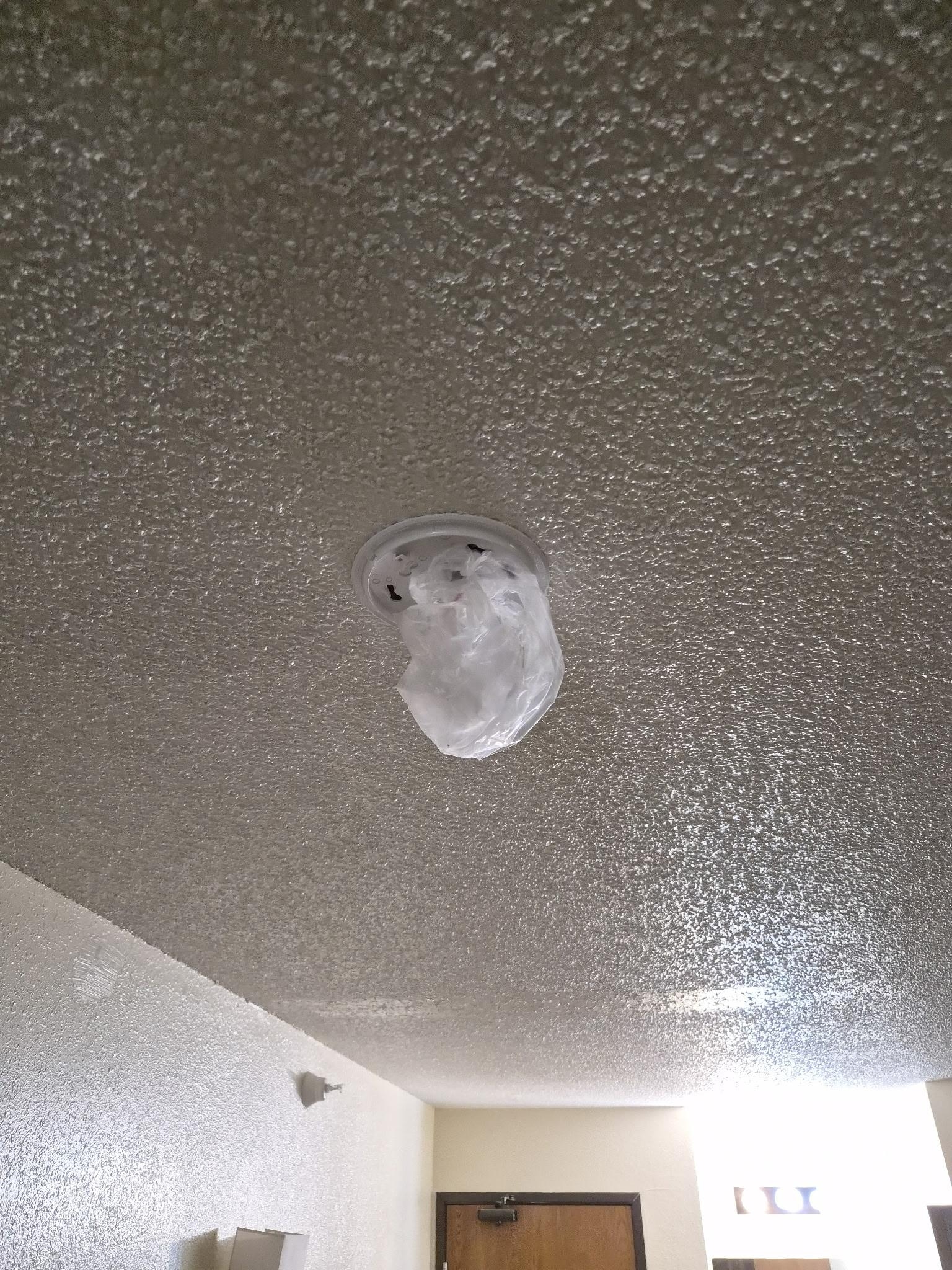 This was where the smoke detector should have been