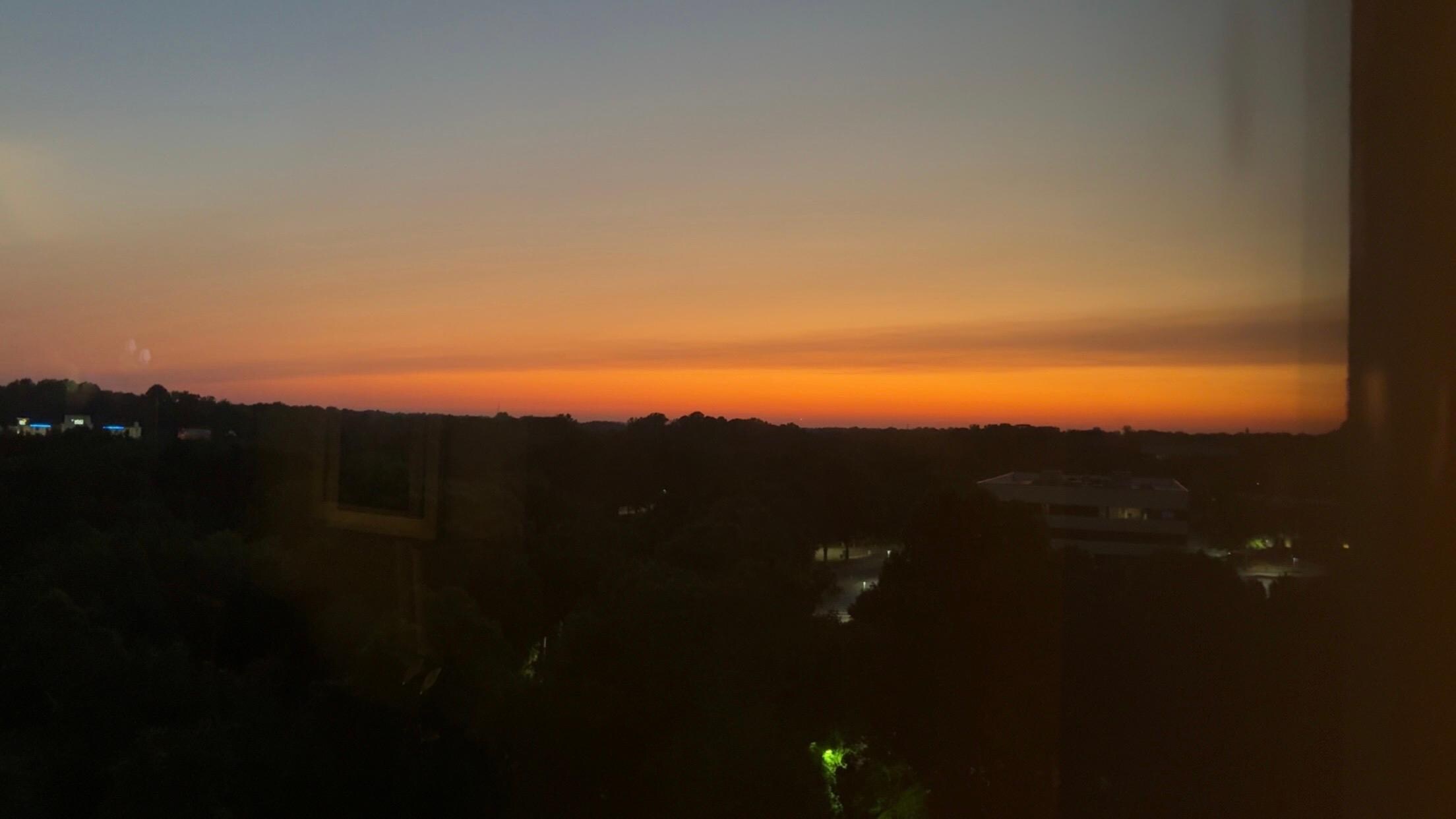 Sunset from the room.