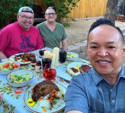 Dinner in the back yard