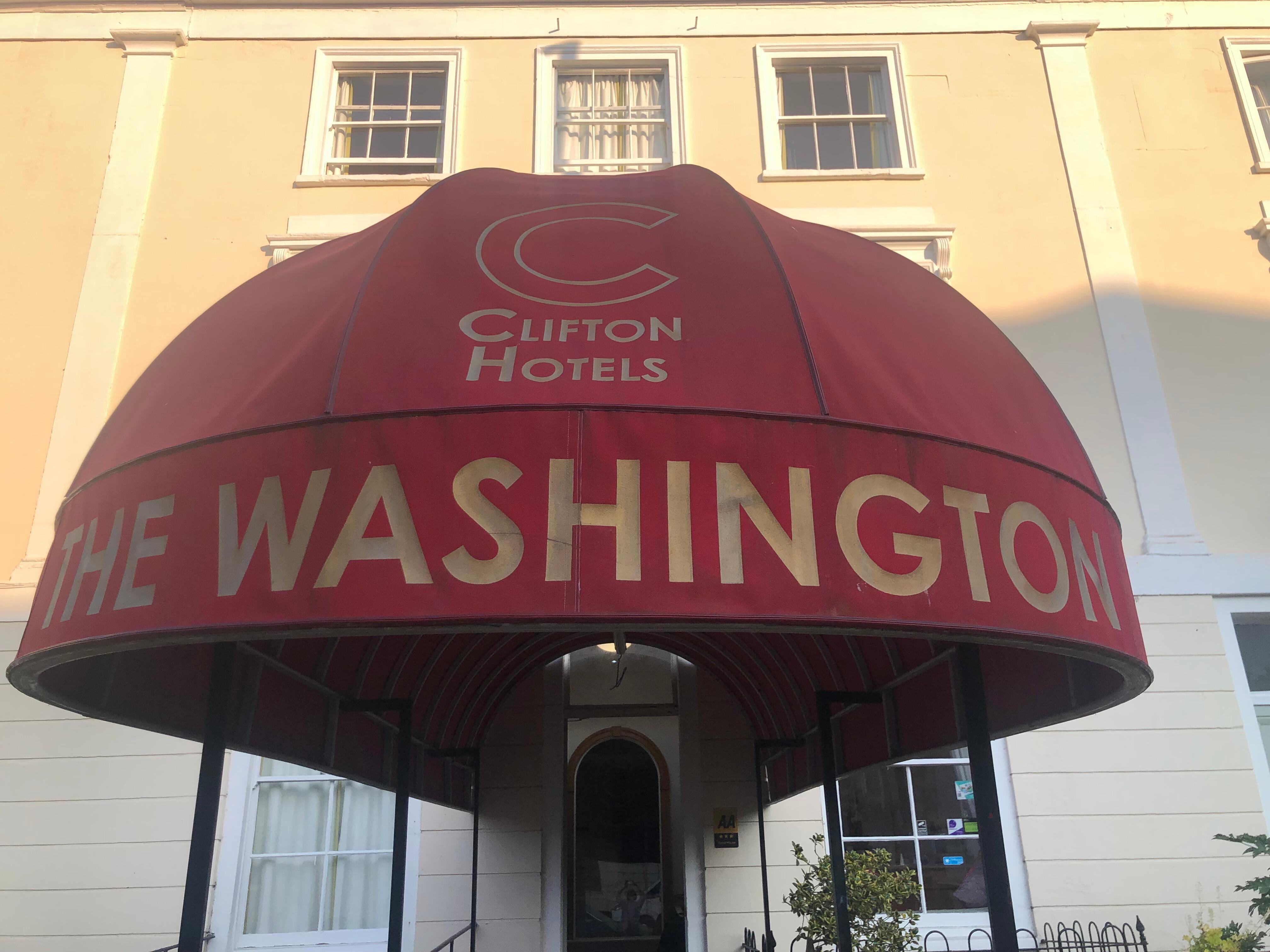 Outside the Washington Hotel