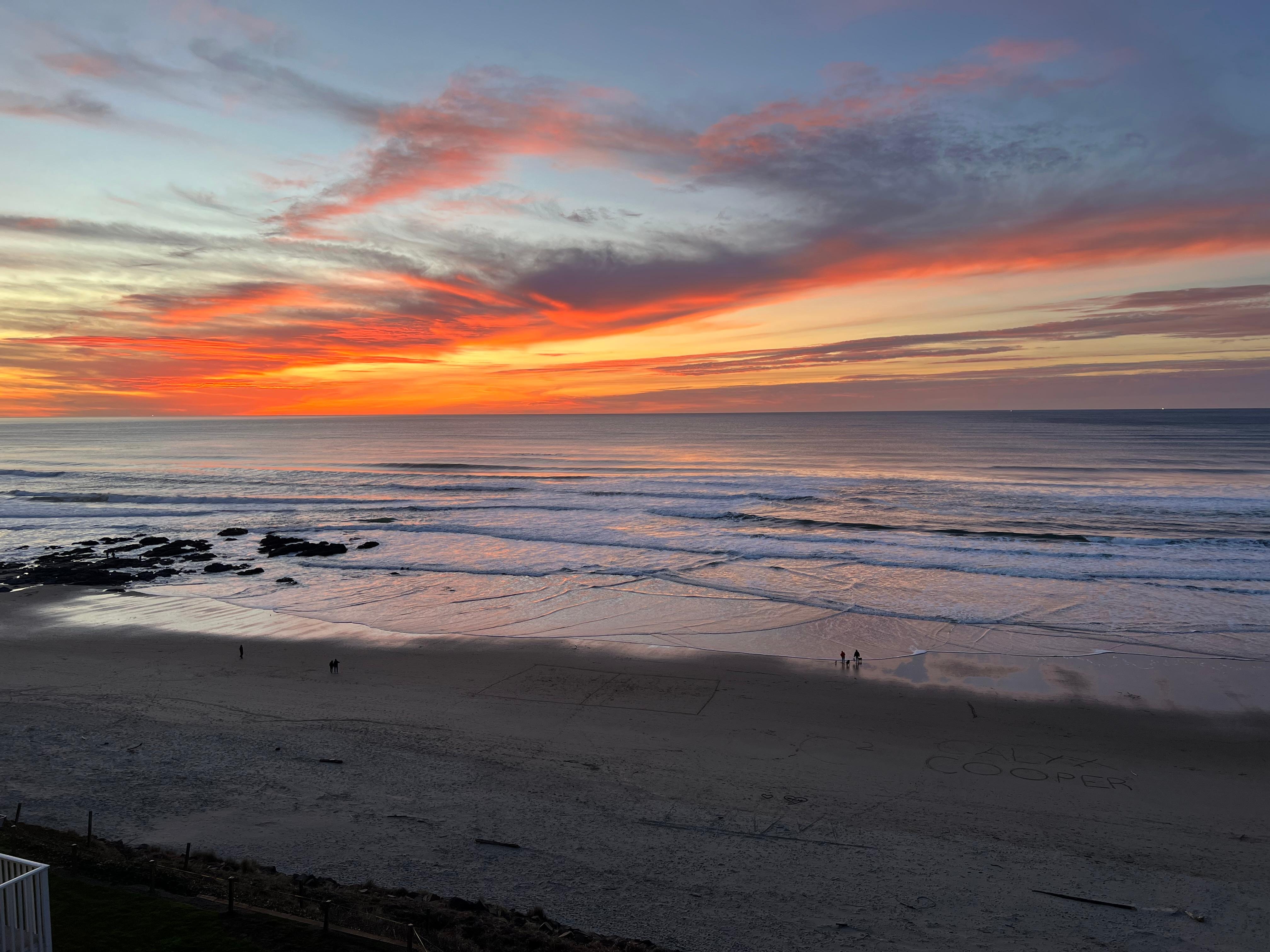 One hour after sunset on the same day from the balcony.