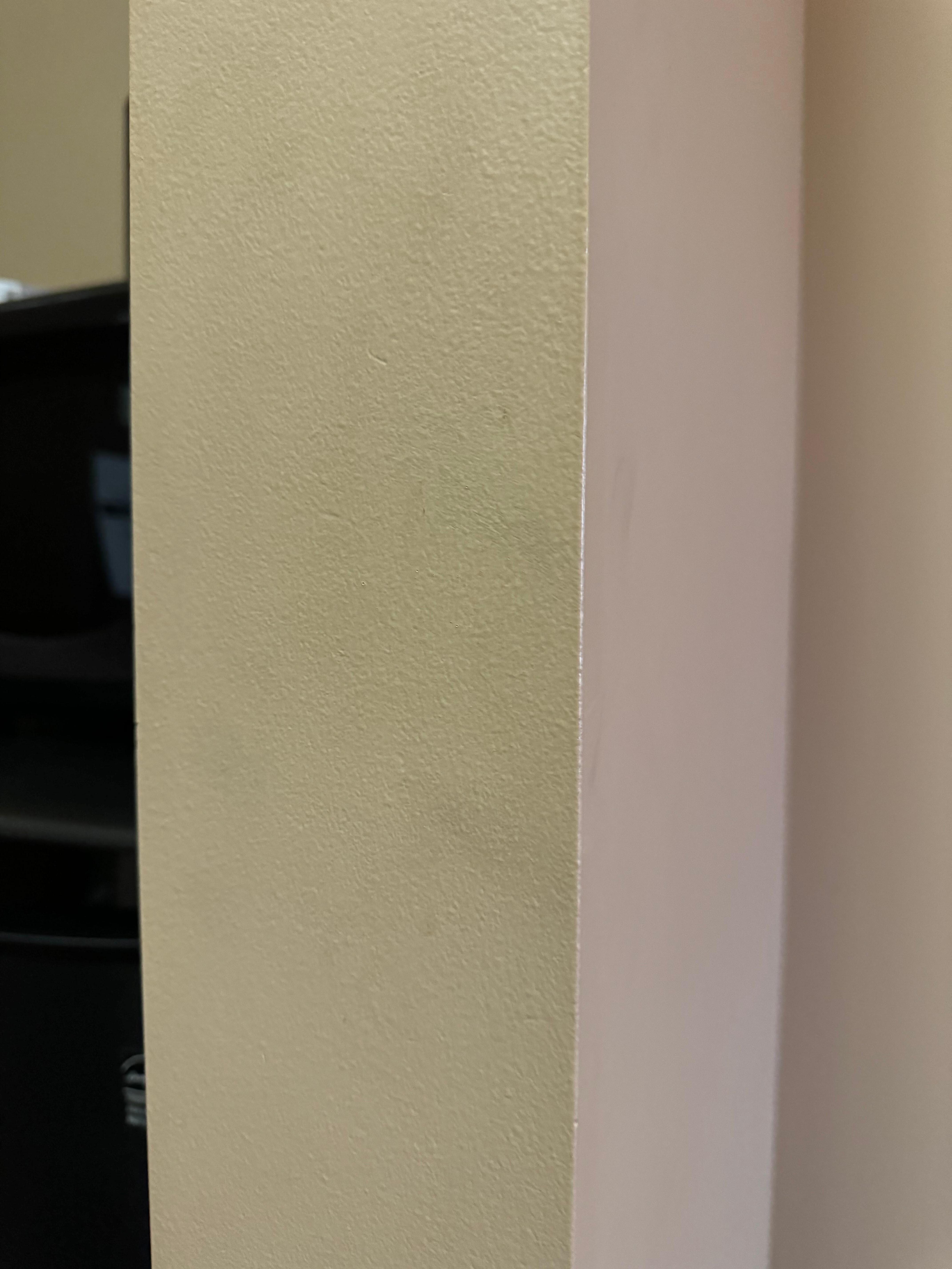 Every wall and door had dirt smeared or sticky stuff on it.