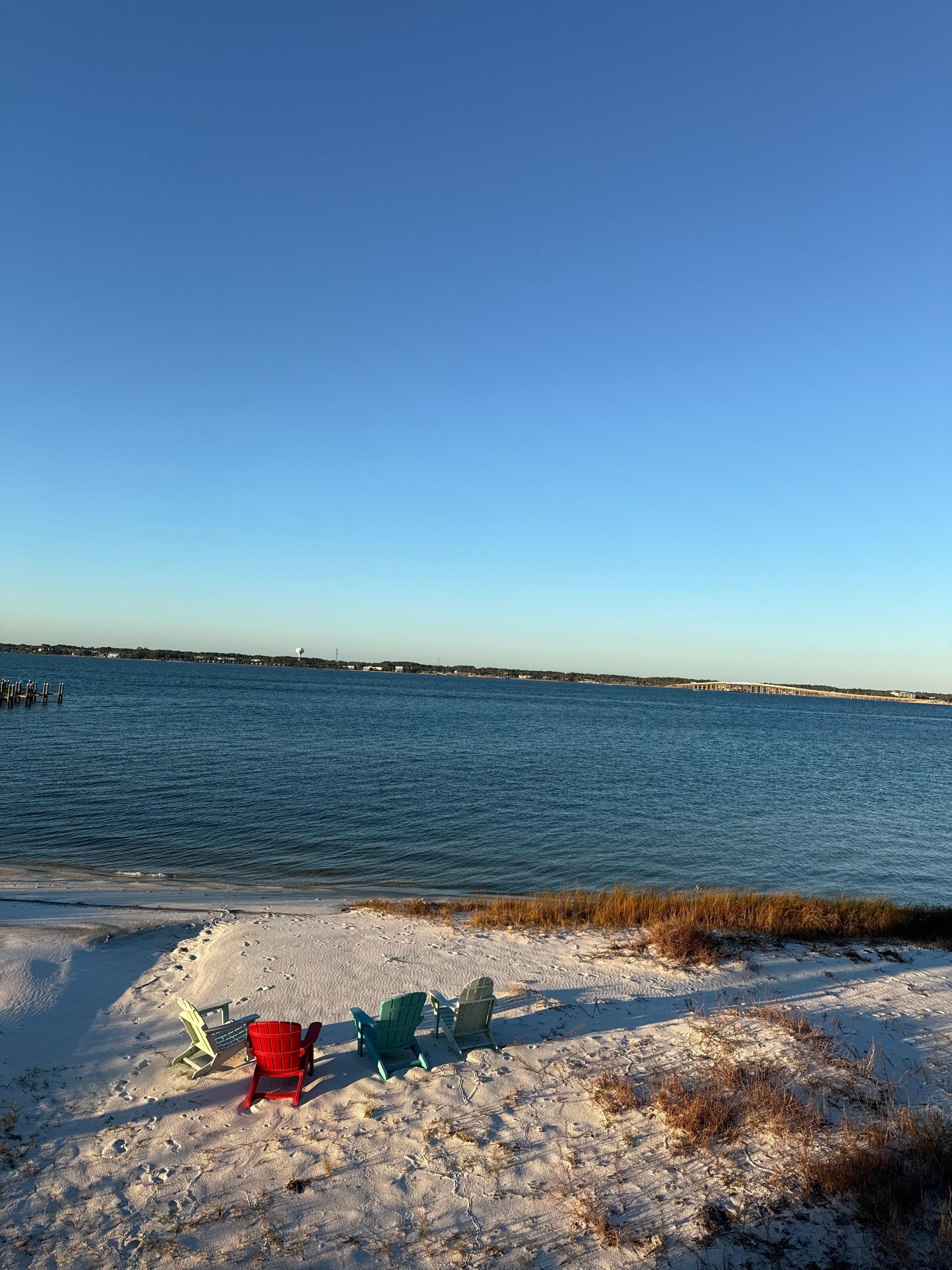 Private beach view from the house balcony
