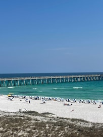 Pier in Navarre from balcony