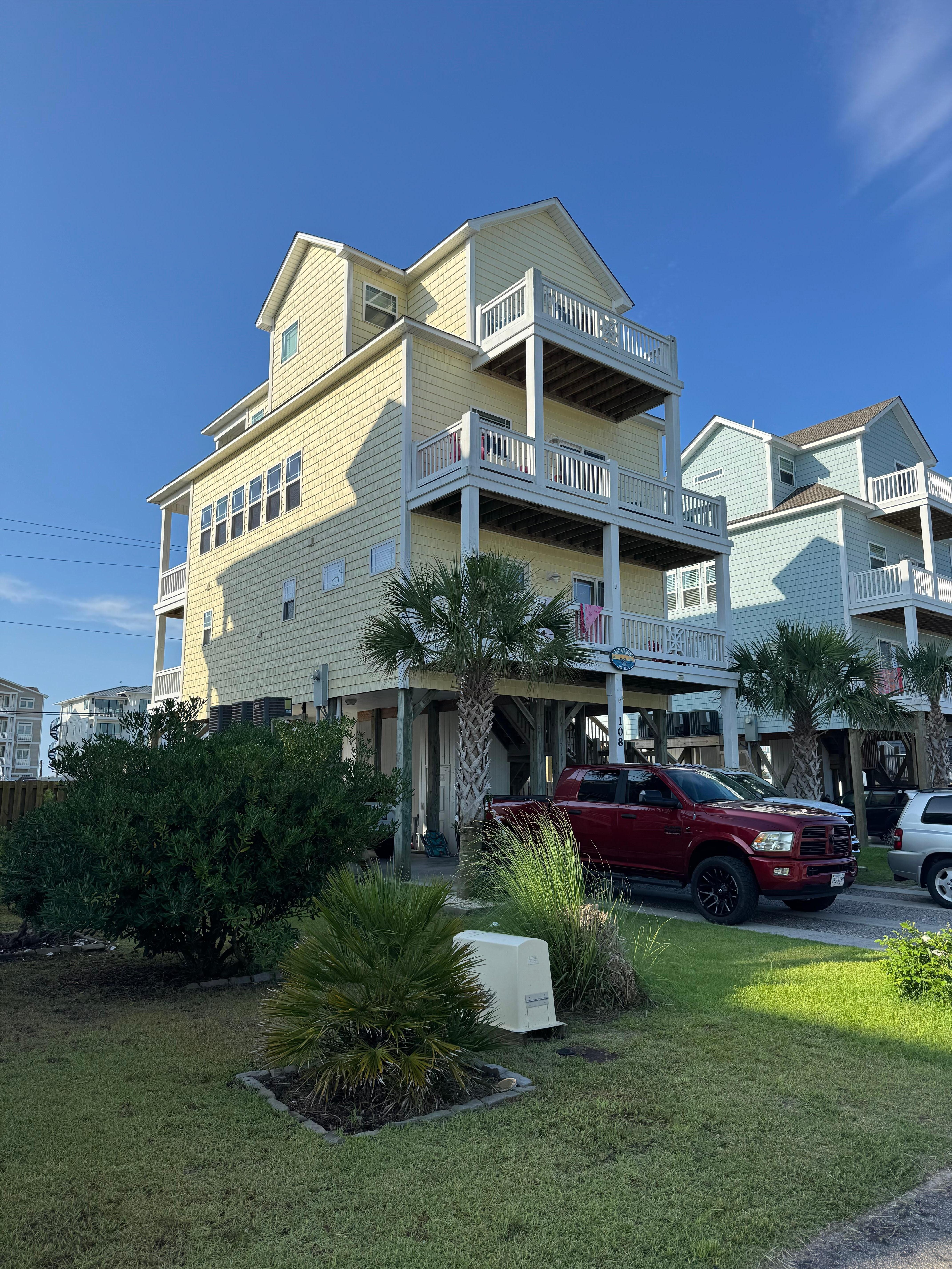 Side view of house. 