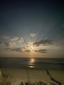 View from our evening walk on the beach