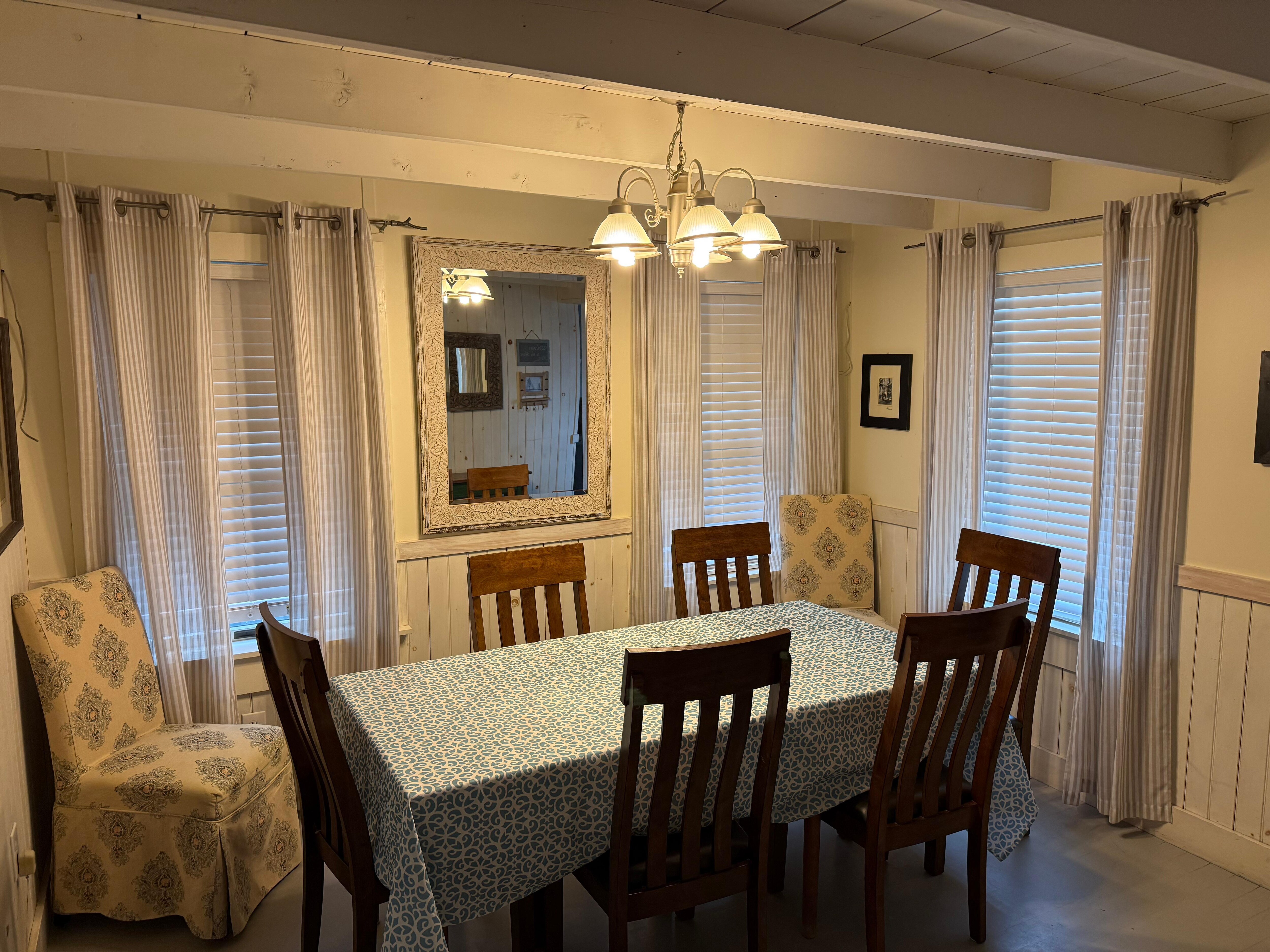 Dining Room with extra chairs around