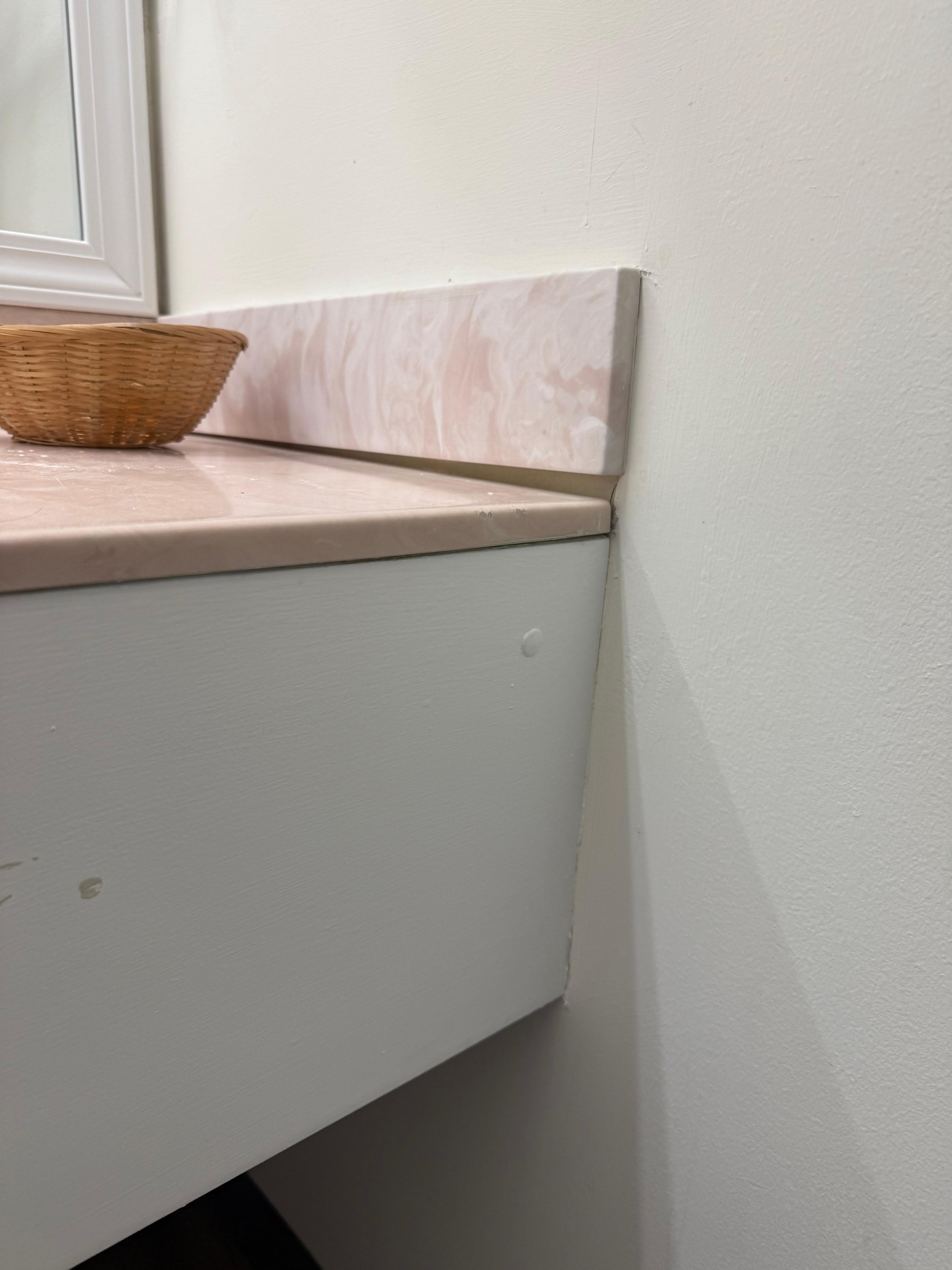 Counter is not flush with splash