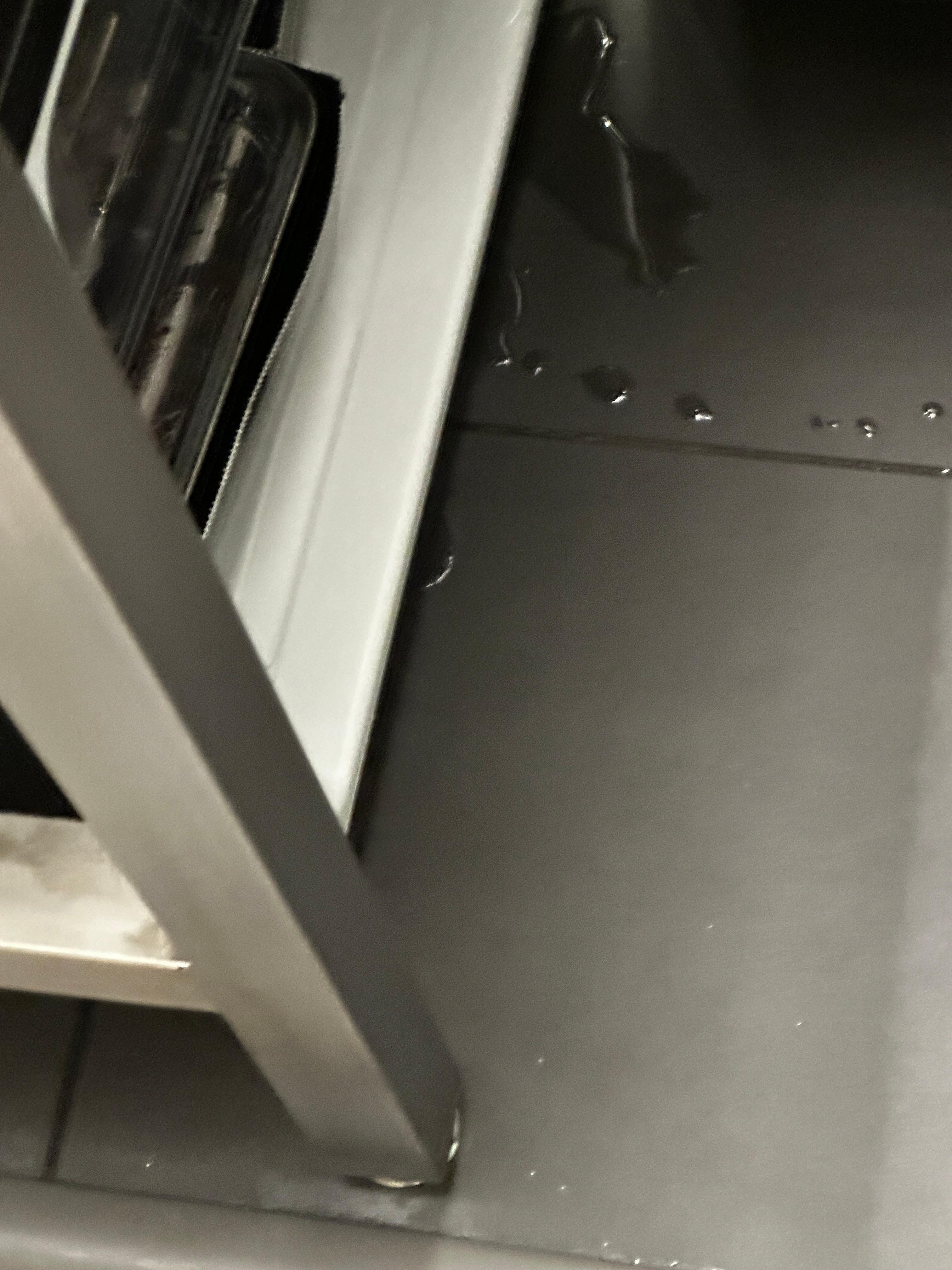 leaking fridge that’s in the bathroom how nasty
