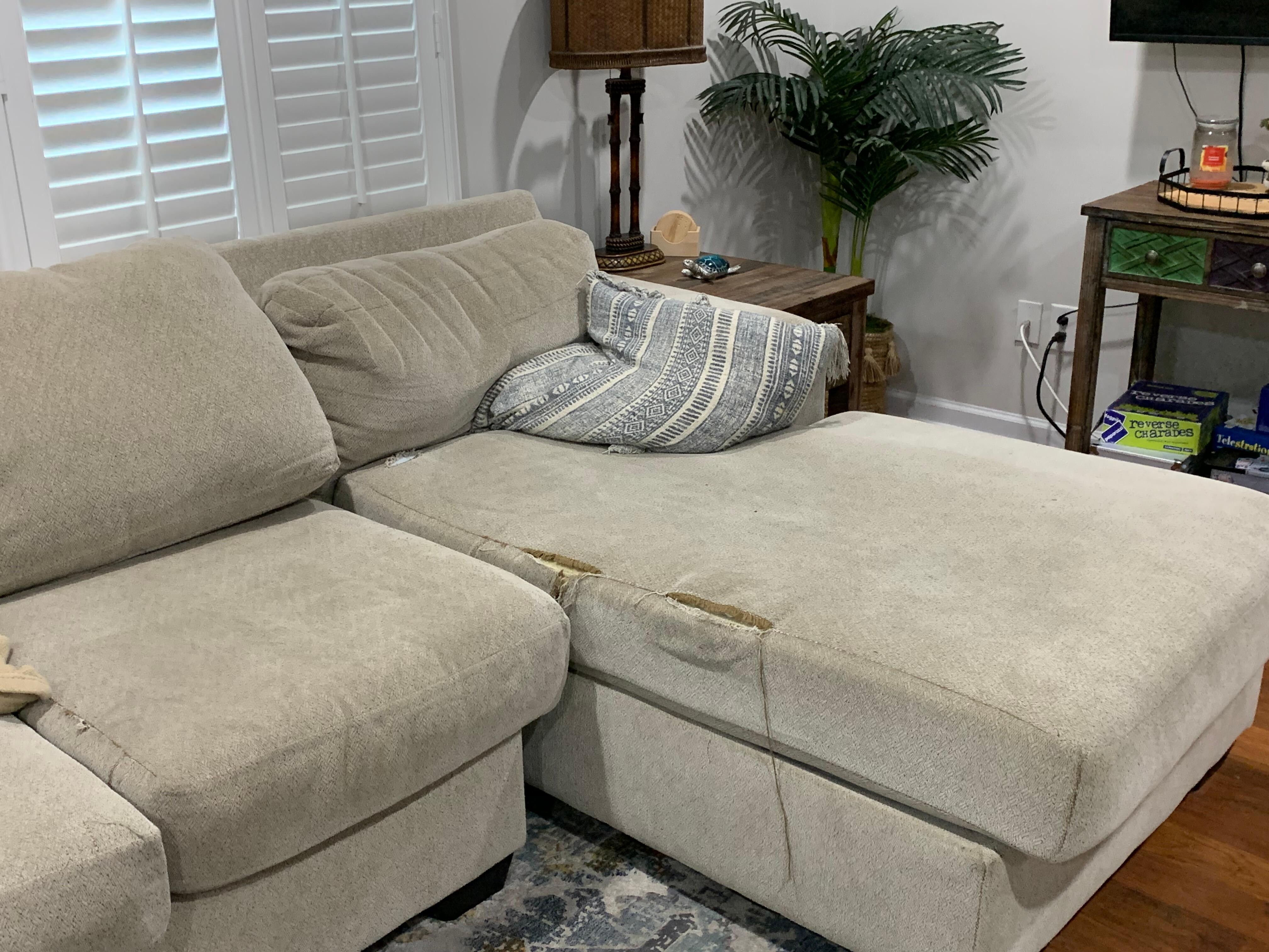 Homes and dirty couch