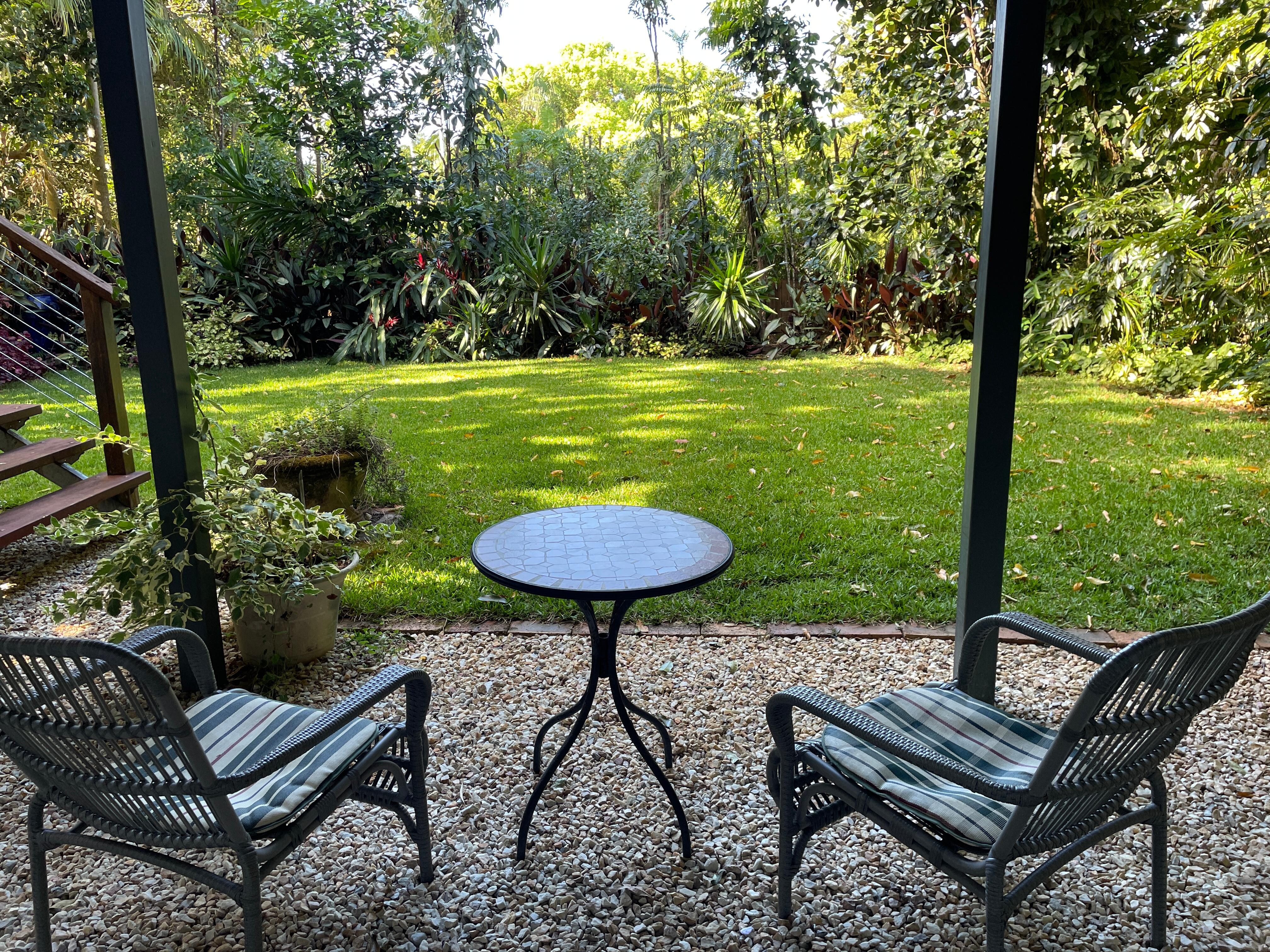 Lovely outdoor area and garden which was great for our dog 