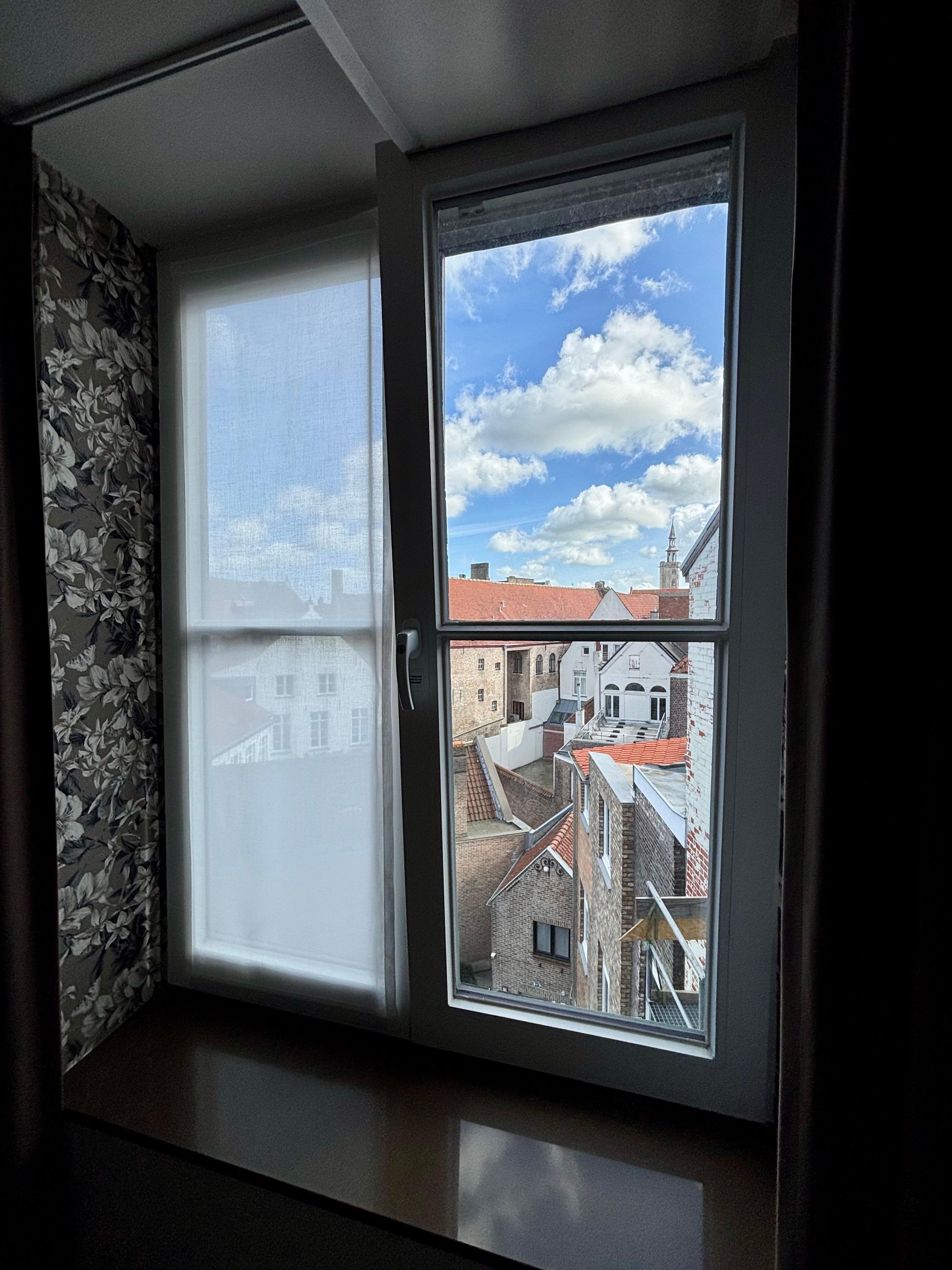 This was a view from my room. The windows open slightly for fresh air and they have dark curtains if you didn’t want the light. I enjoyed thoroughly waking up each morning, looking outside to the sunrise and having coffee in the room.