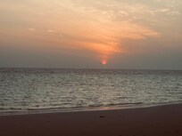 Sunrise from beach worth getting up for.