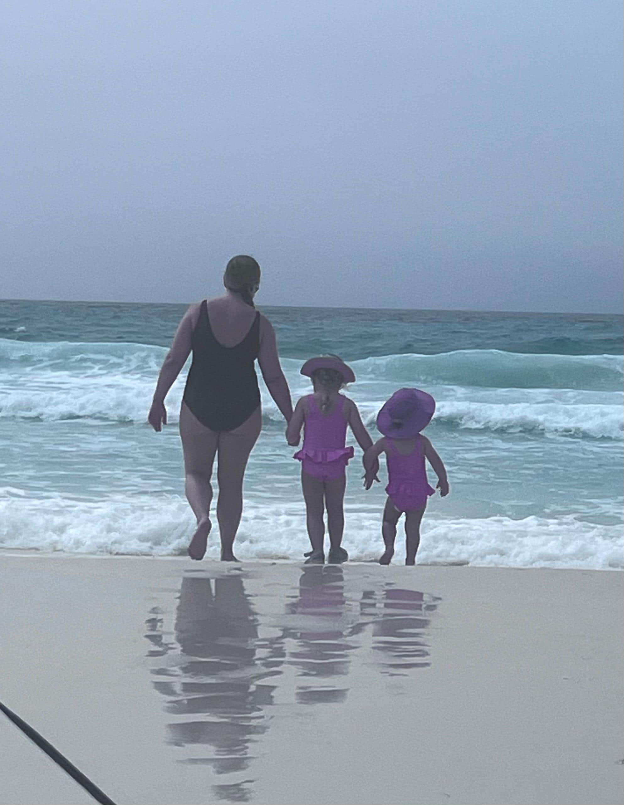 The beach, short walk down the street