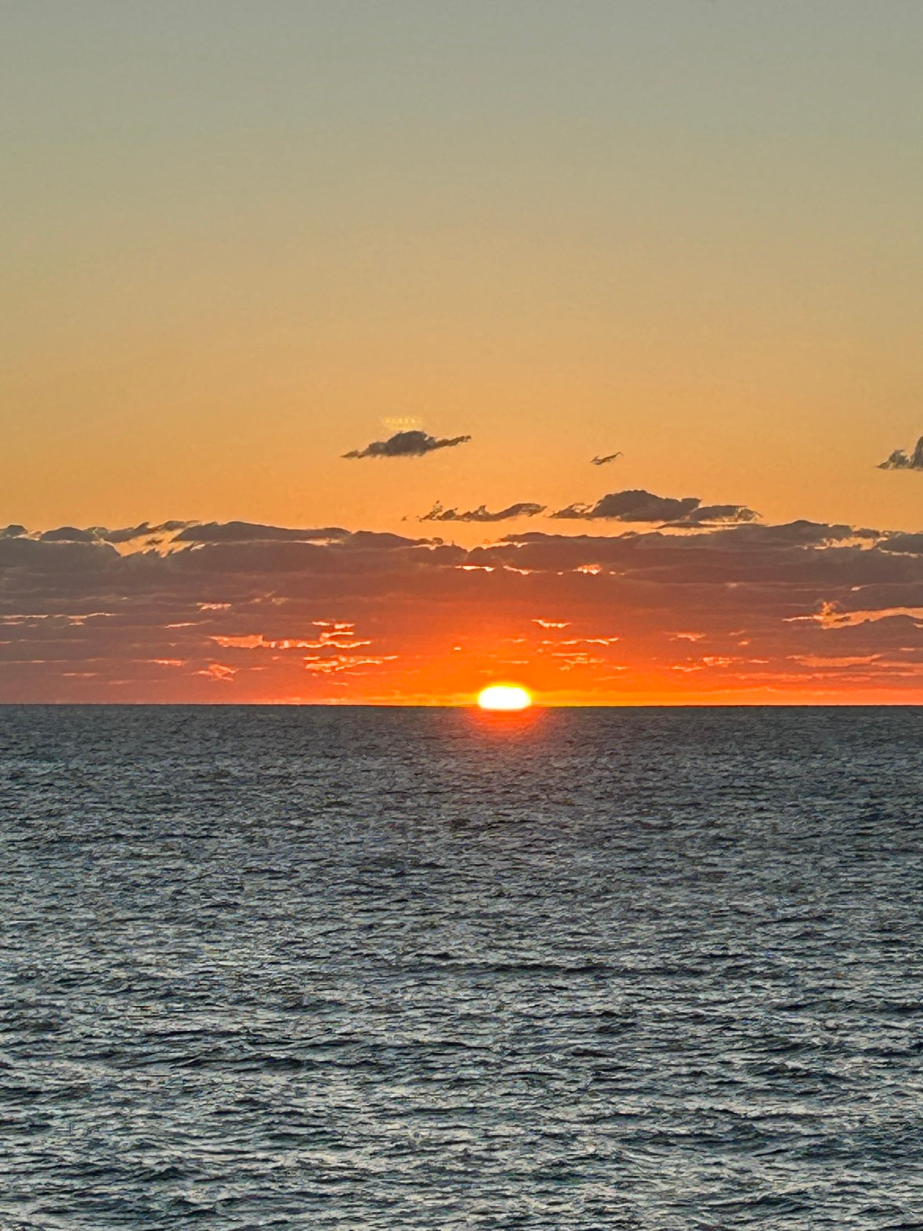View of sunset from cliffs 