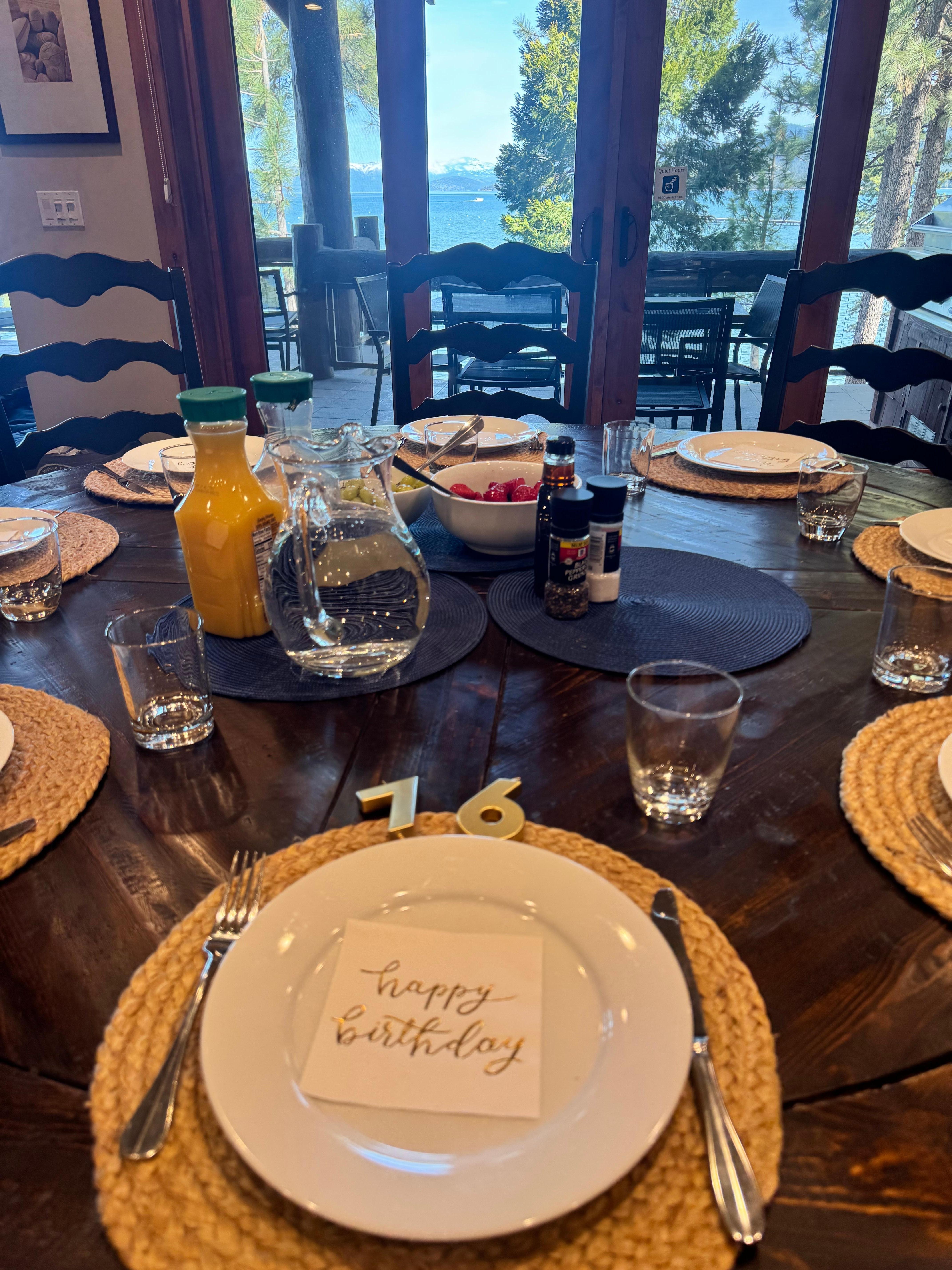 Birthday brunch in the house