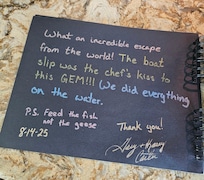 Had to sign the notebook before we left.