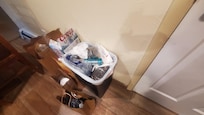 Trash in kitchen