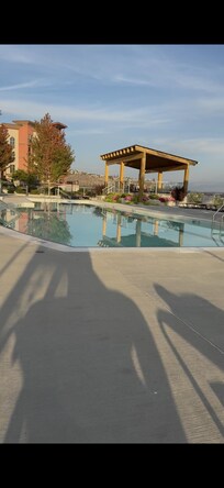 The pool at the amenities building