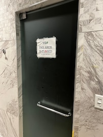 Steam room out of order