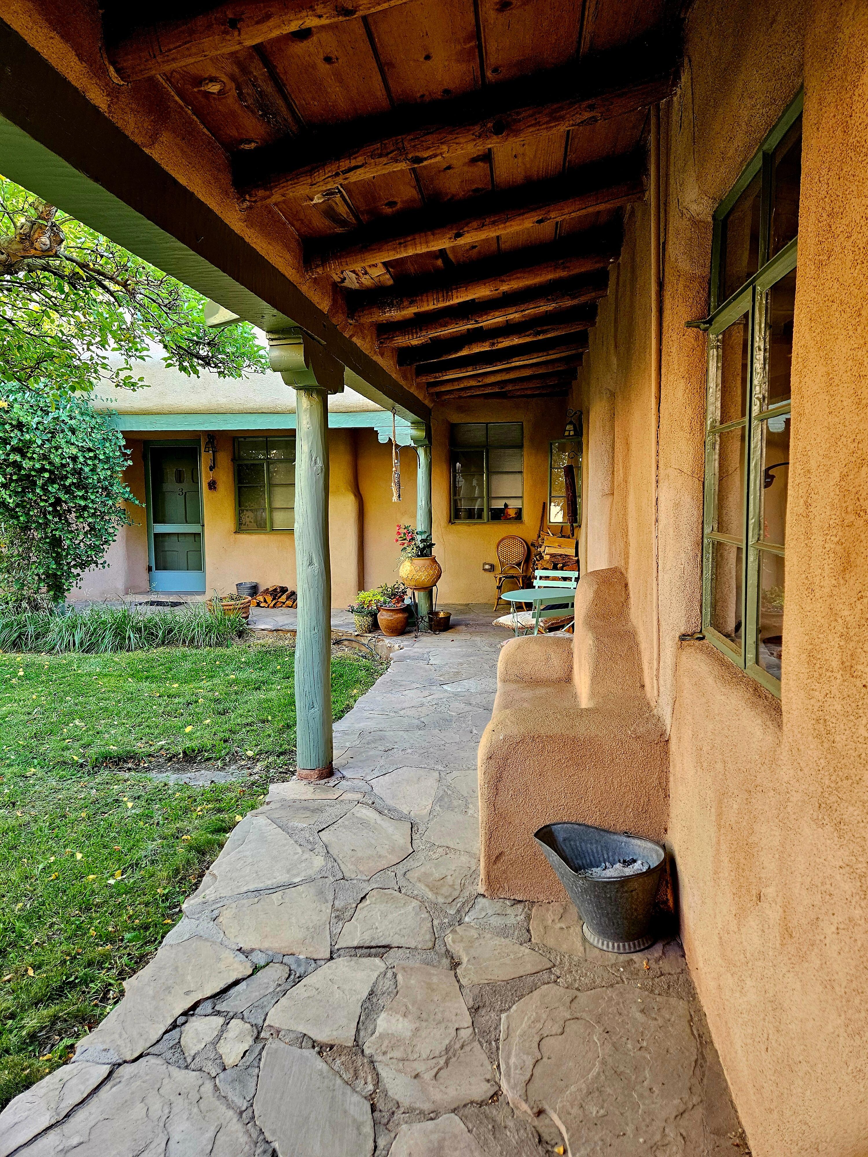 Opposite side of courtyard from studio