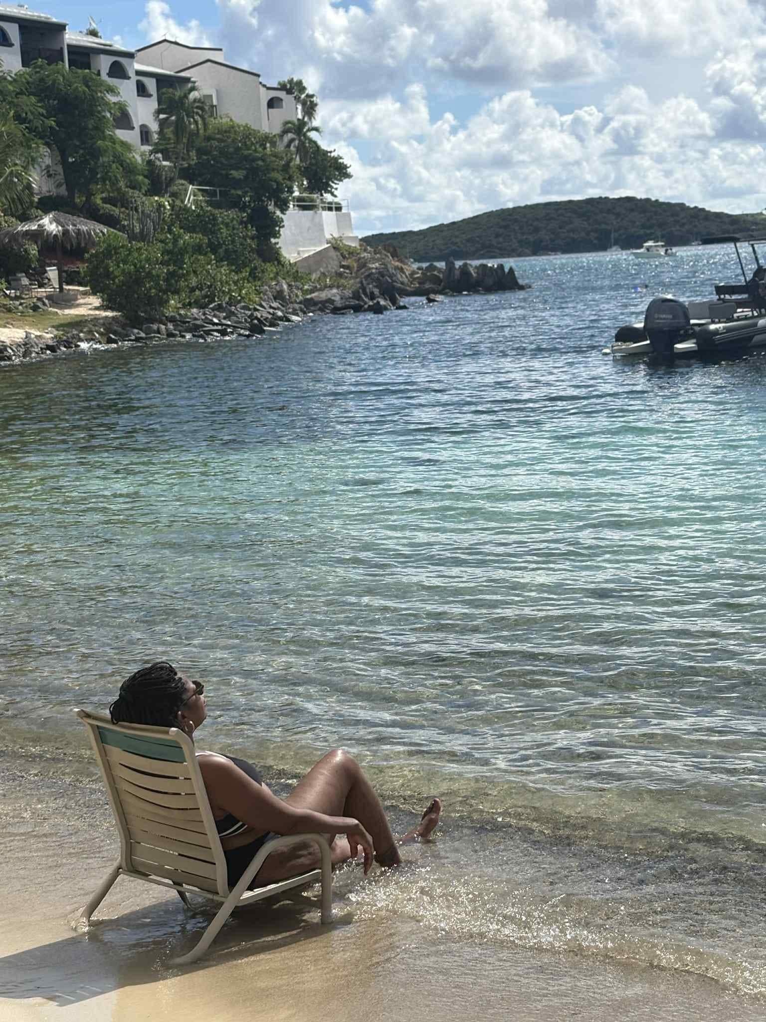 Beach at Villa, chairs provided