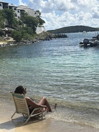 Beach at Villa, chairs provided